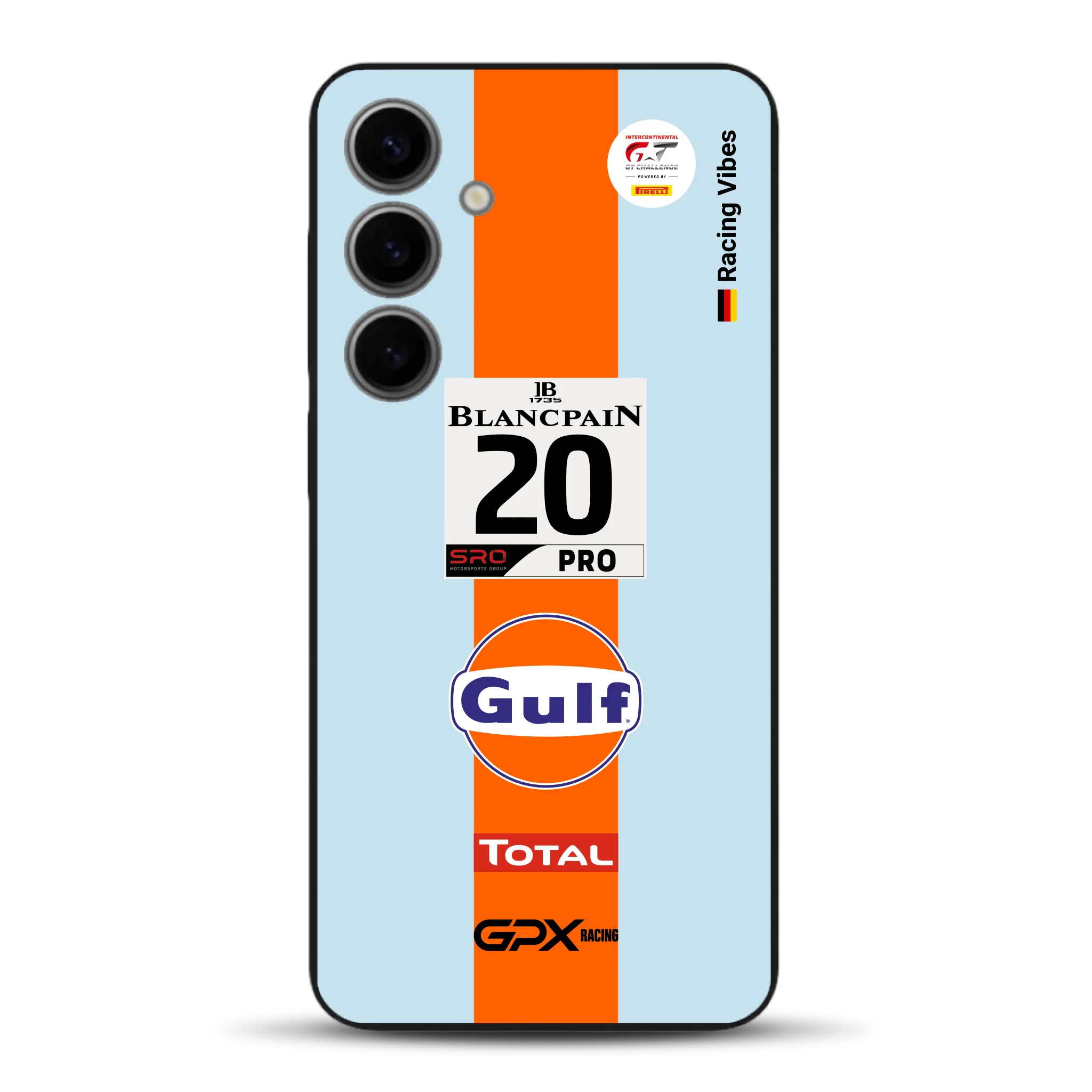 Gulf Porsche GT Livery - Custodia per cellulare personalizzata per Samsung