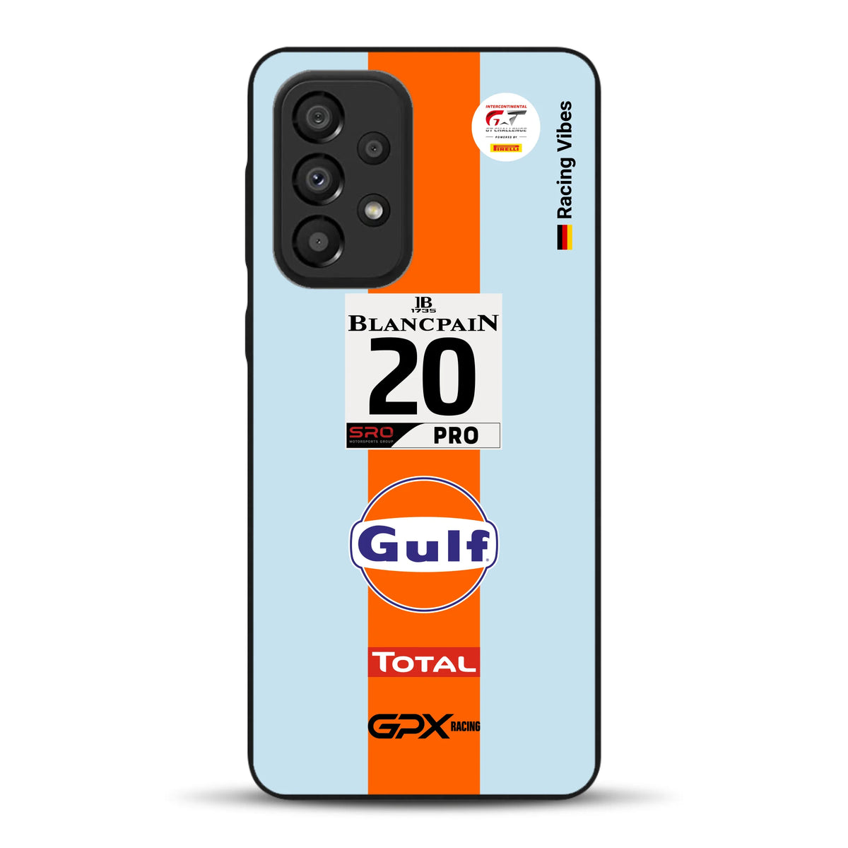 Gulf Porsche GT Livery - Custodia per cellulare personalizzata per Samsung