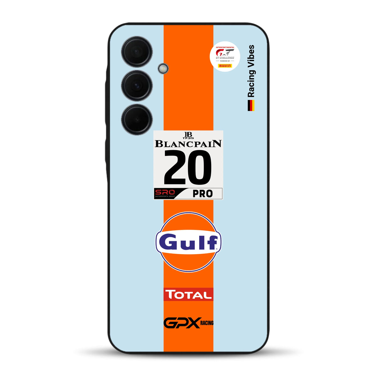 Gulf Porsche GT Livery - Custodia per cellulare personalizzata per Samsung