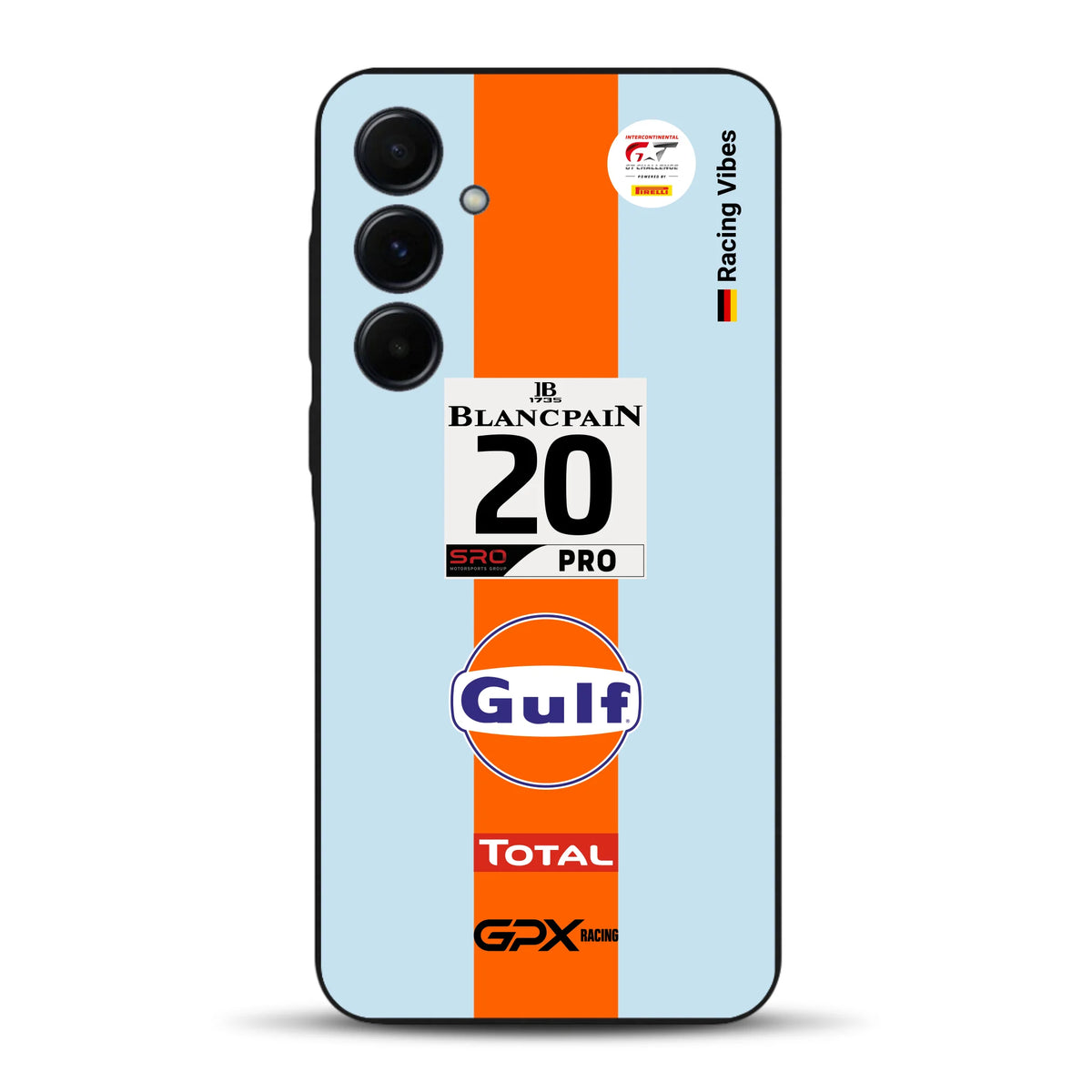 Gulf Porsche GT Livery - Custodia per cellulare personalizzata per Samsung