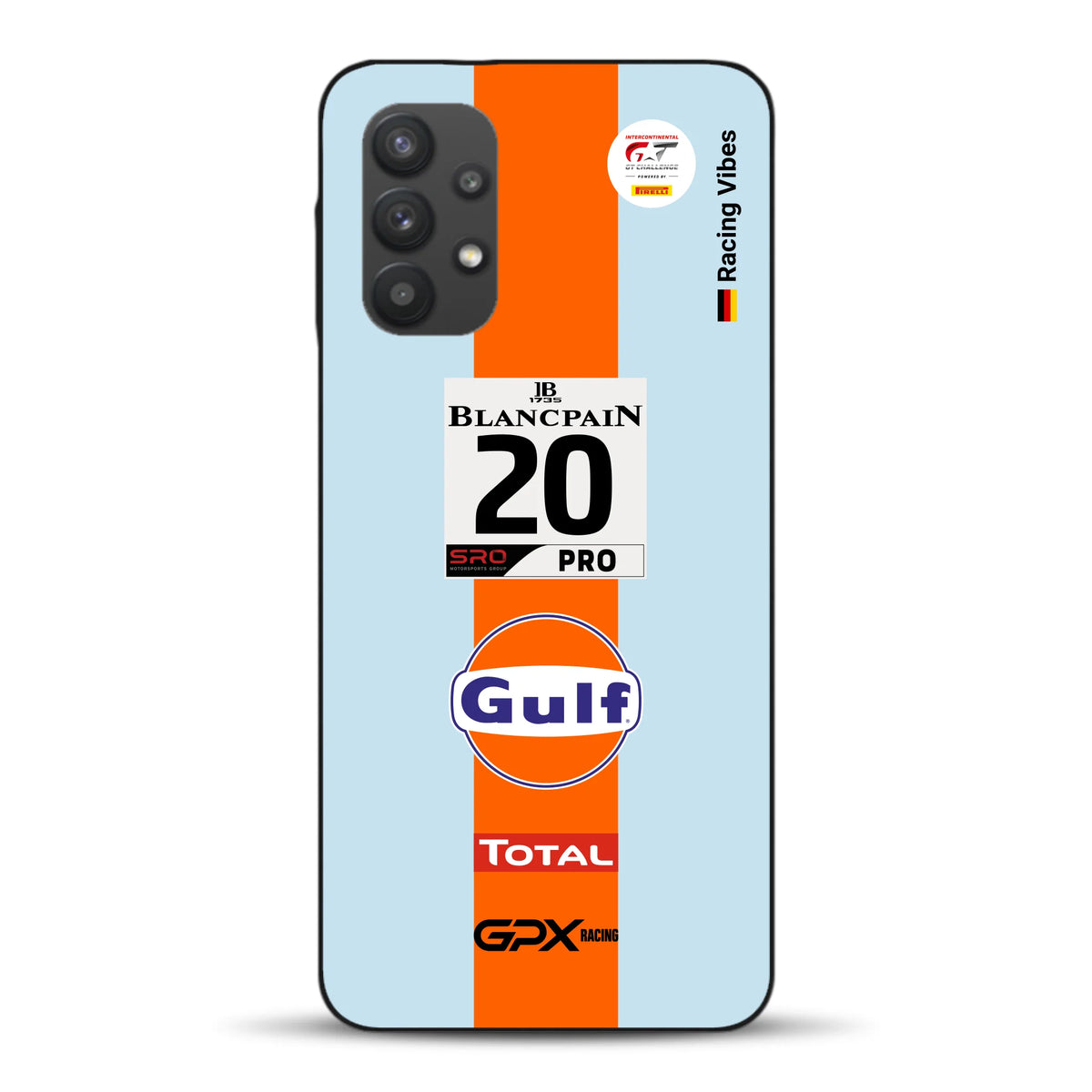 Gulf Porsche GT Livery - Custodia per cellulare personalizzata per Samsung
