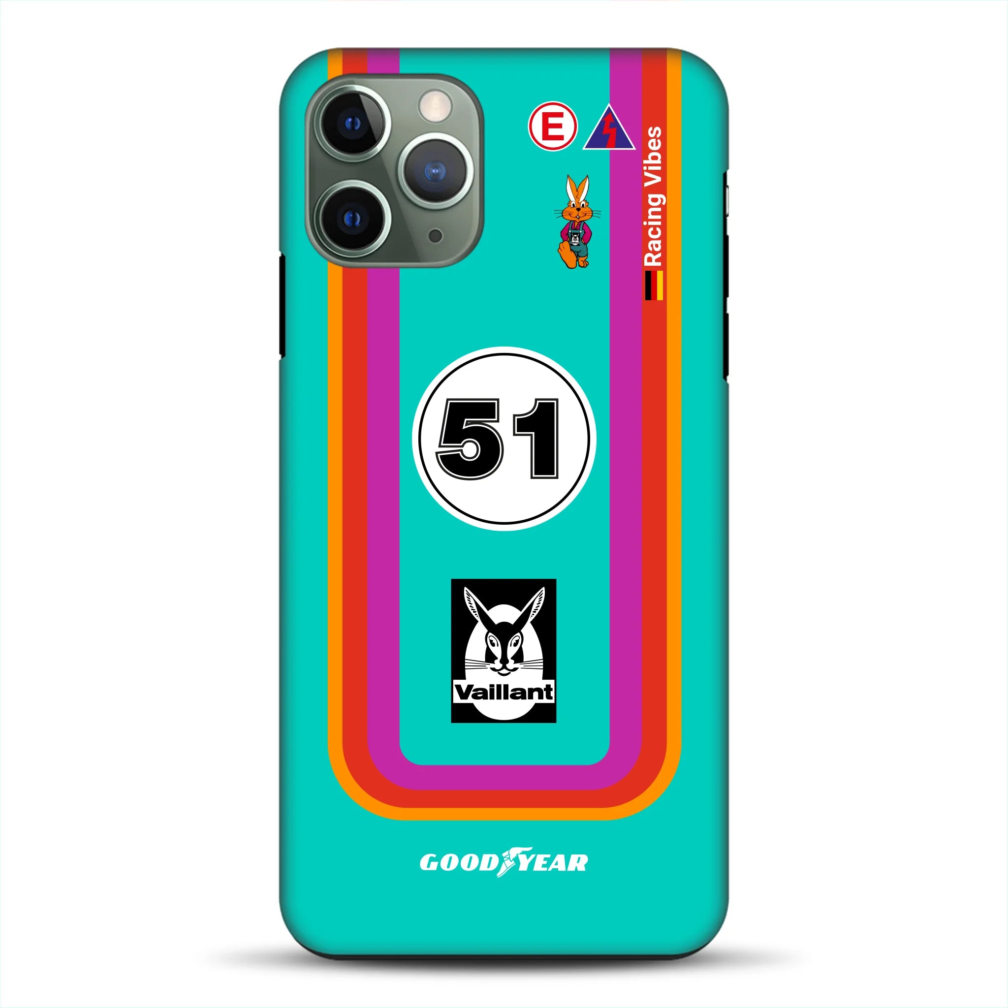 Porsche 935 K3 Vaillant Kremer Racing 1977 Livery - Custodia premium personalizzata per iPhone