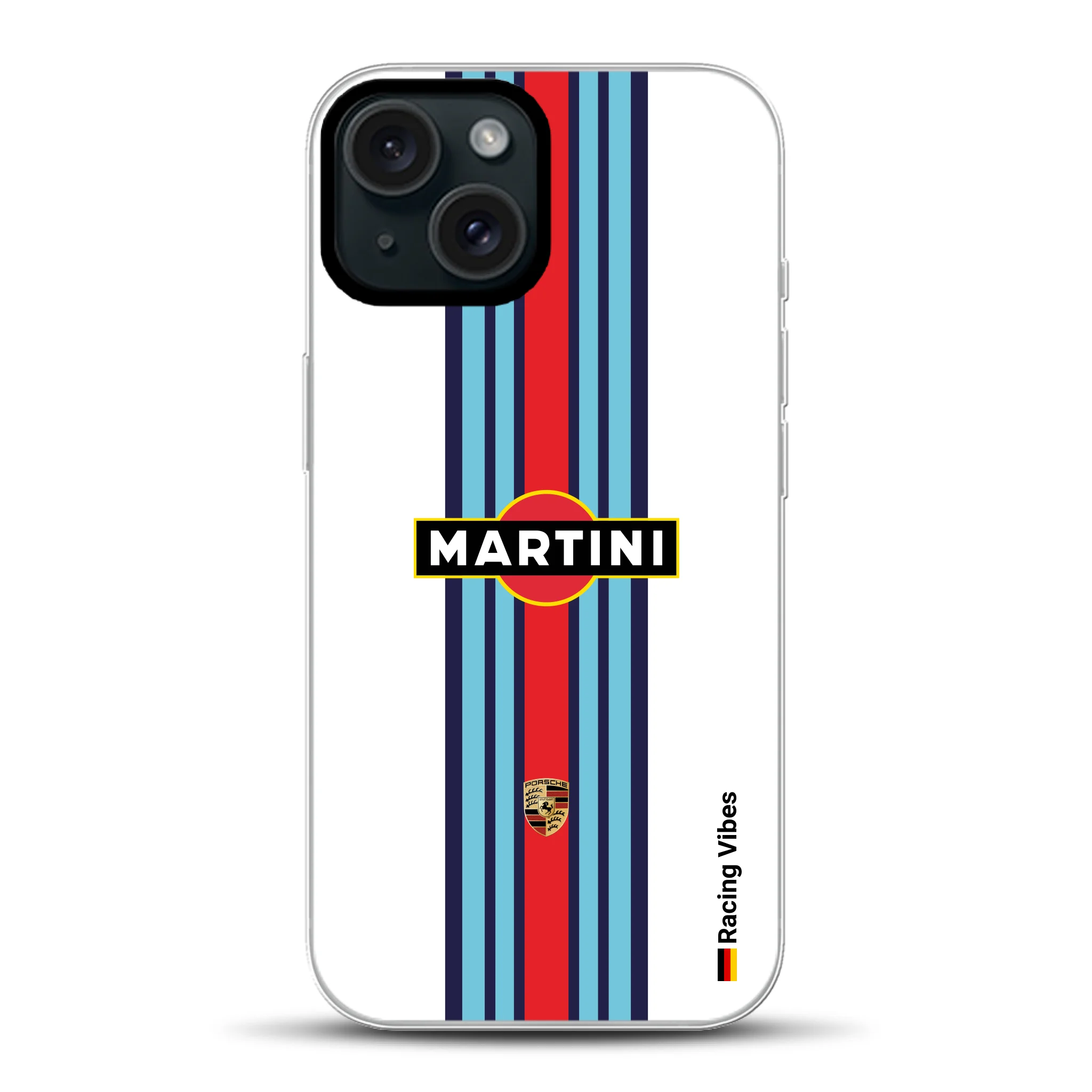 Martini Porsche Livery #1 - Individuelle Hybrid Hülle mit MagSafe