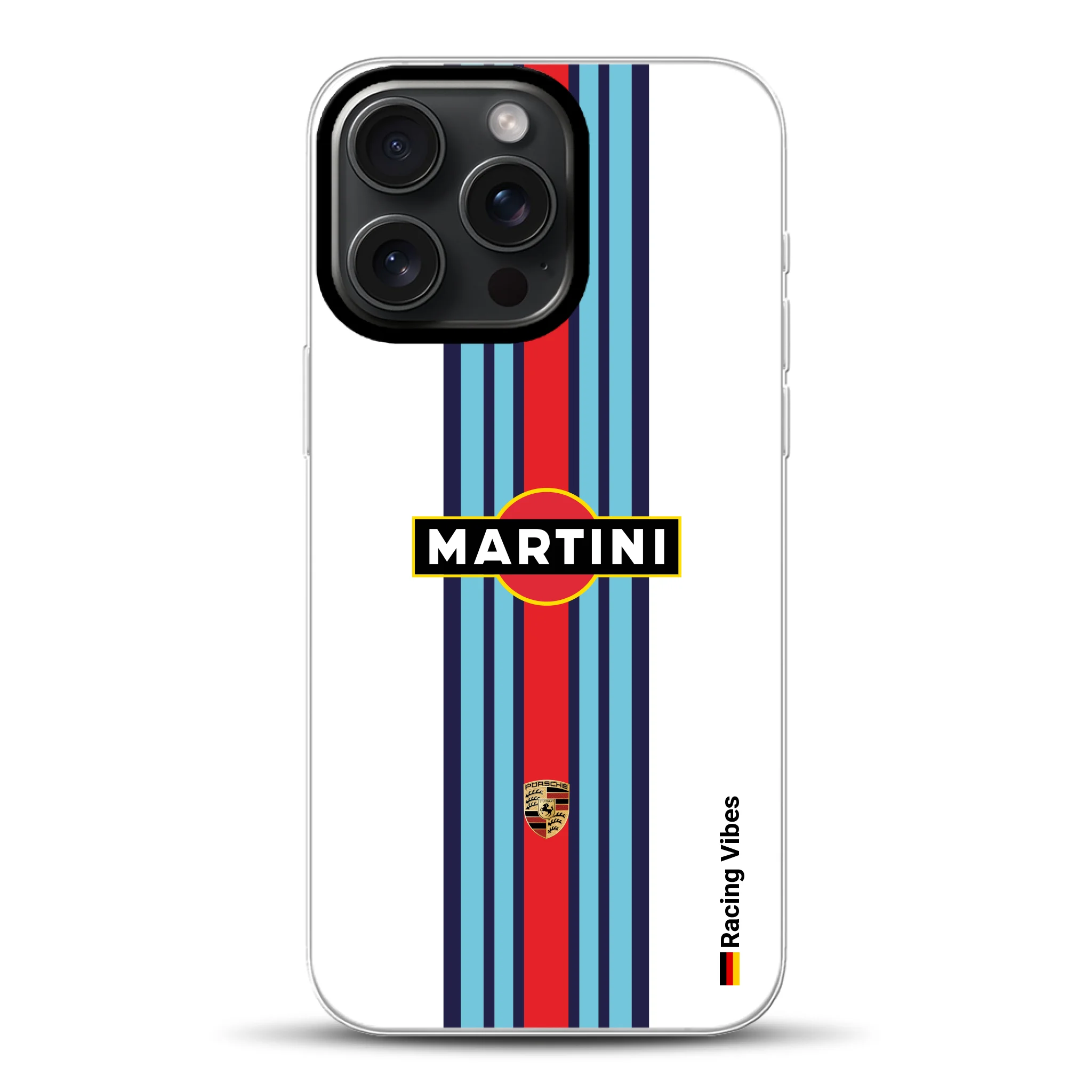 Martini Porsche Livery #1 - Individuelle Hybrid Hülle mit MagSafe