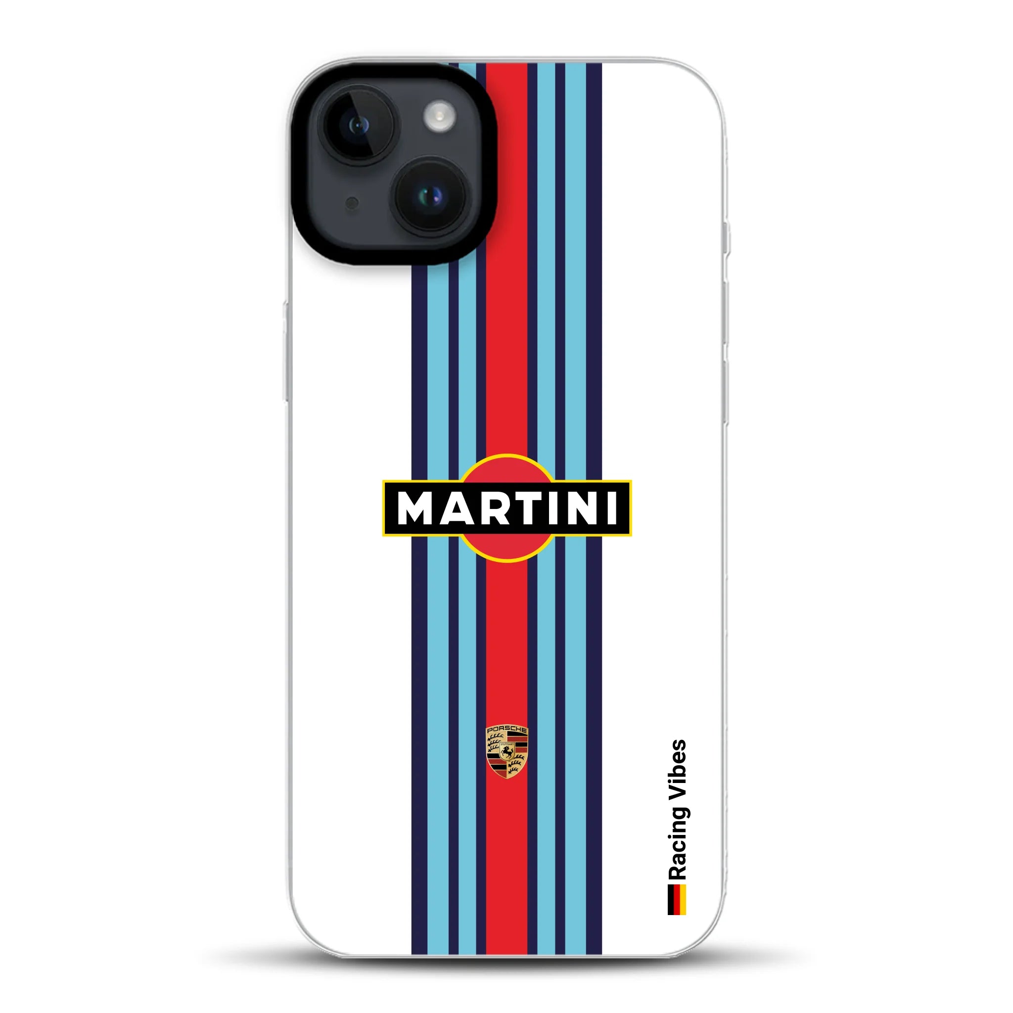 Martini Porsche Livery #1 - Cover ibrida personalizzata con MagSafe