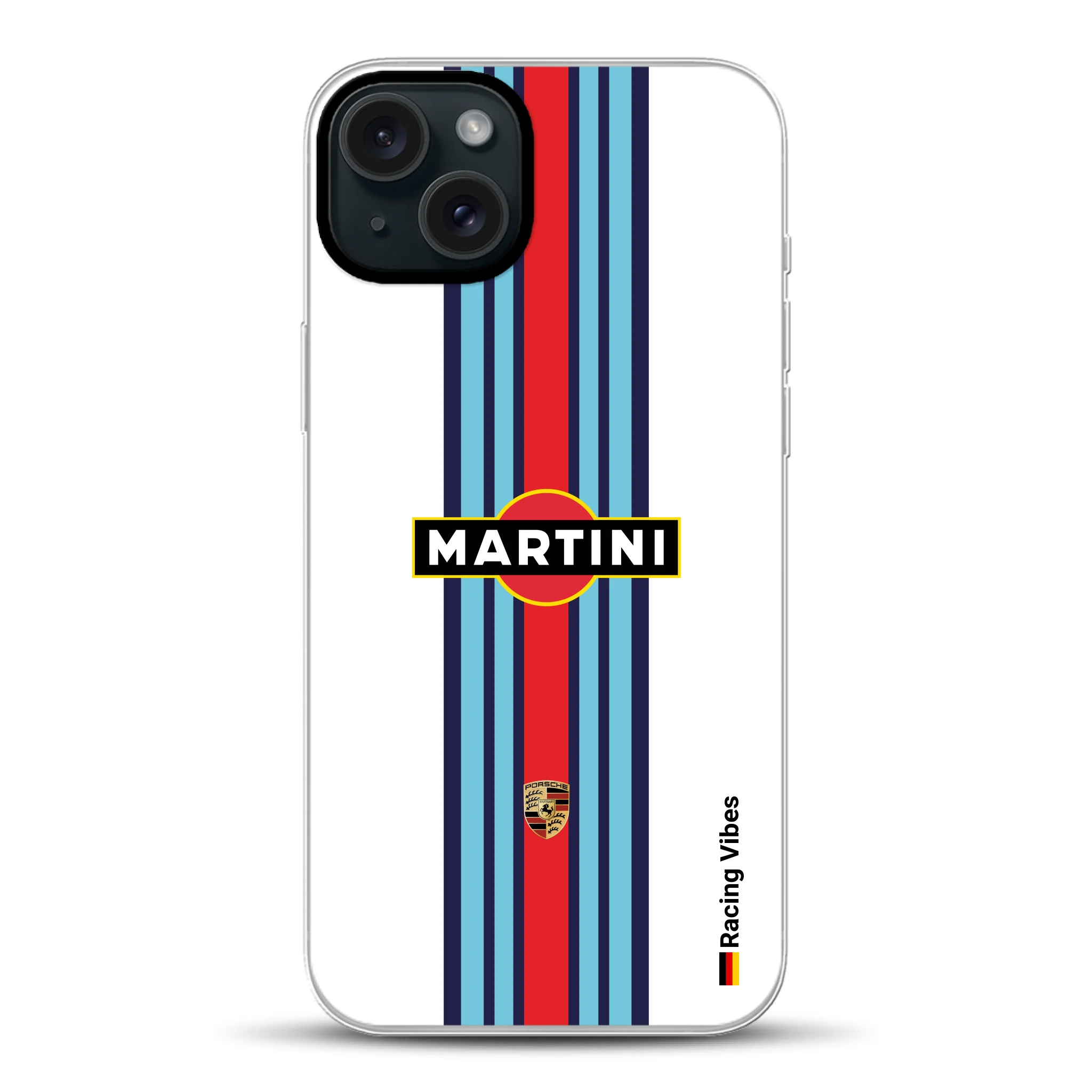 Martini Porsche Livery #1 - Individuelle Hybrid Hülle mit MagSafe