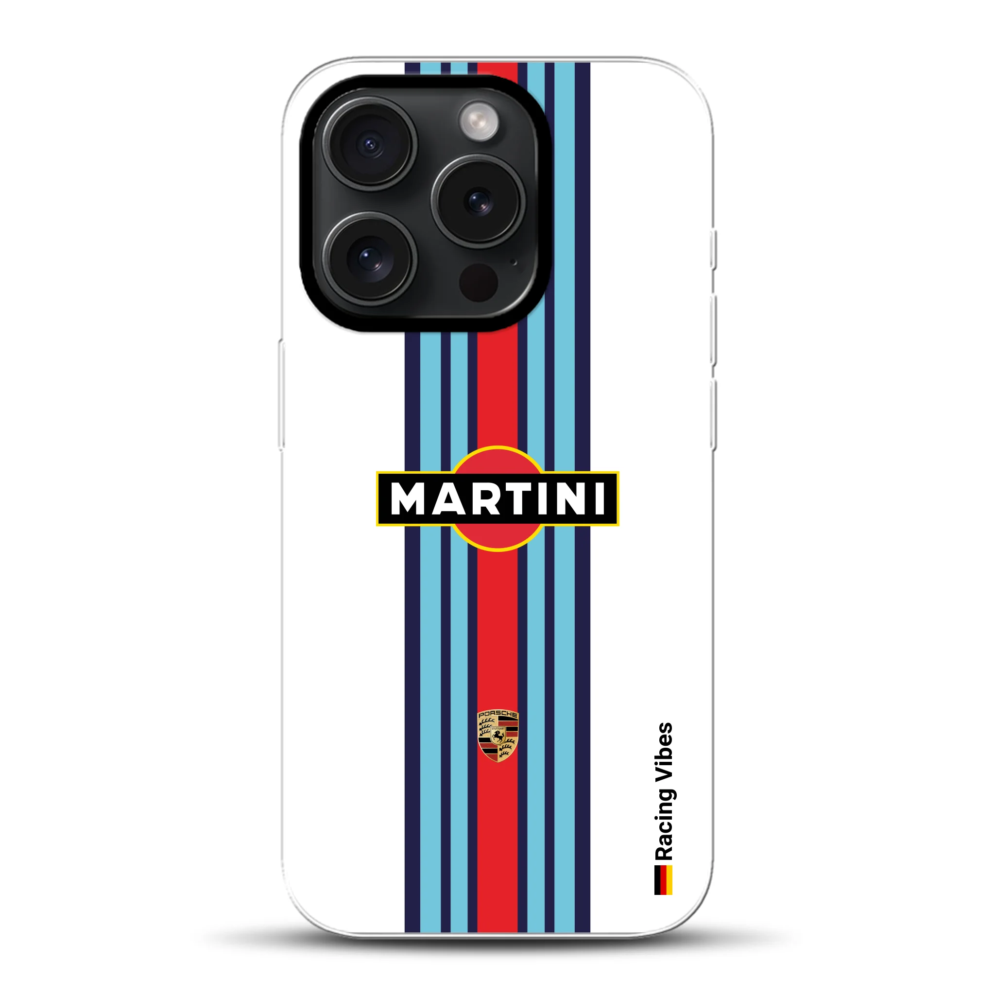 Martini Porsche Livery #1 - Individuelle Hybrid Hülle mit MagSafe