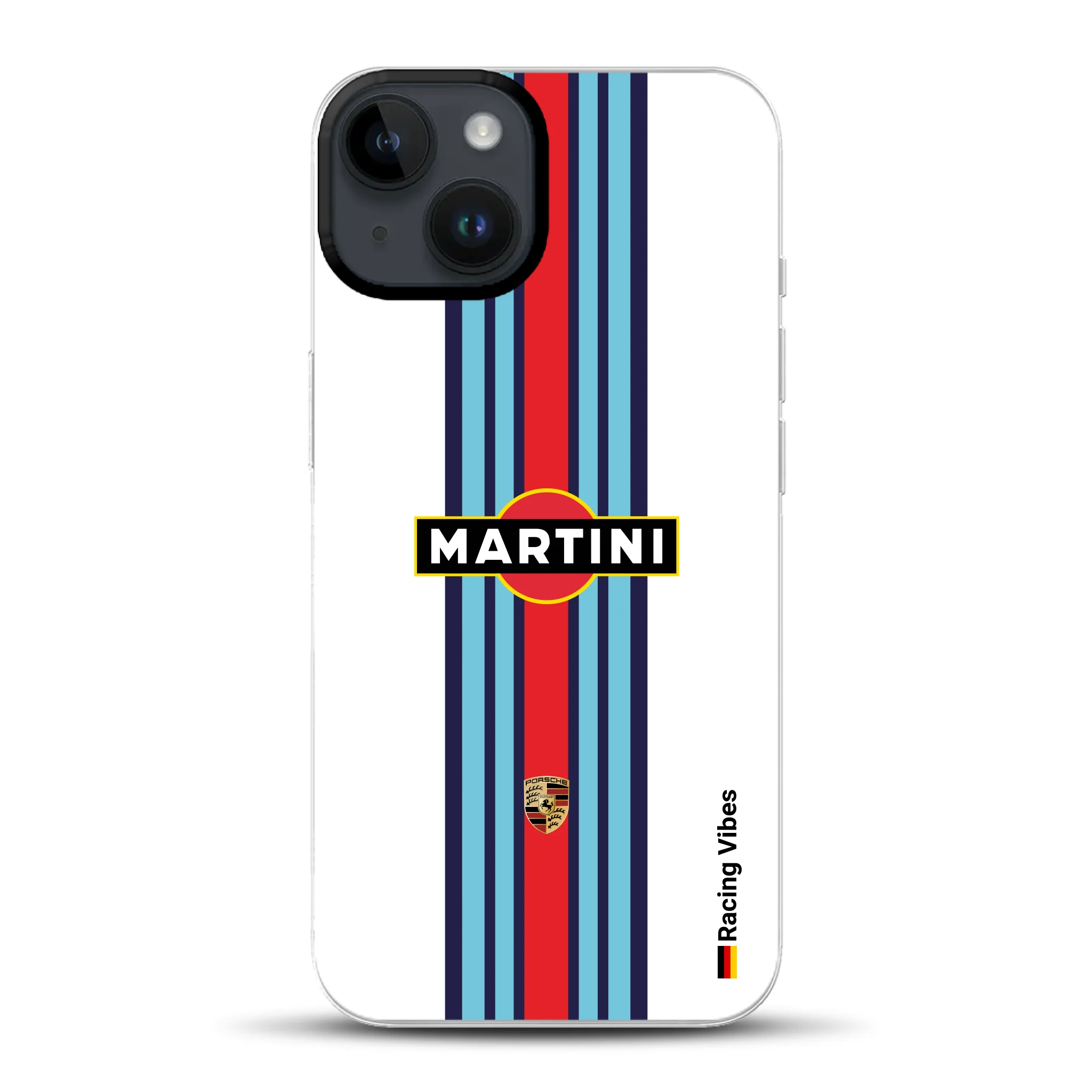 Martini Porsche Livery #1 - Individuelle Hybrid Hülle mit MagSafe