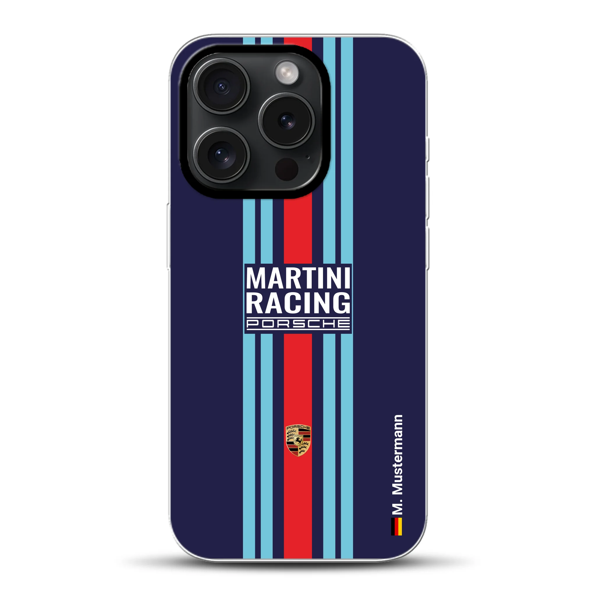 Martini Porsche Livery #2 - Individuelle Hybrid Hülle mit MagSafe