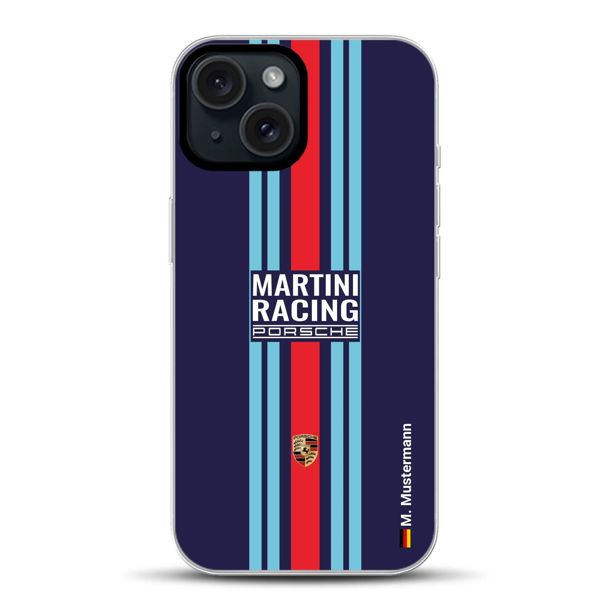 Martini Porsche Livery #2 - Individuelle Hybrid Hülle mit MagSafe