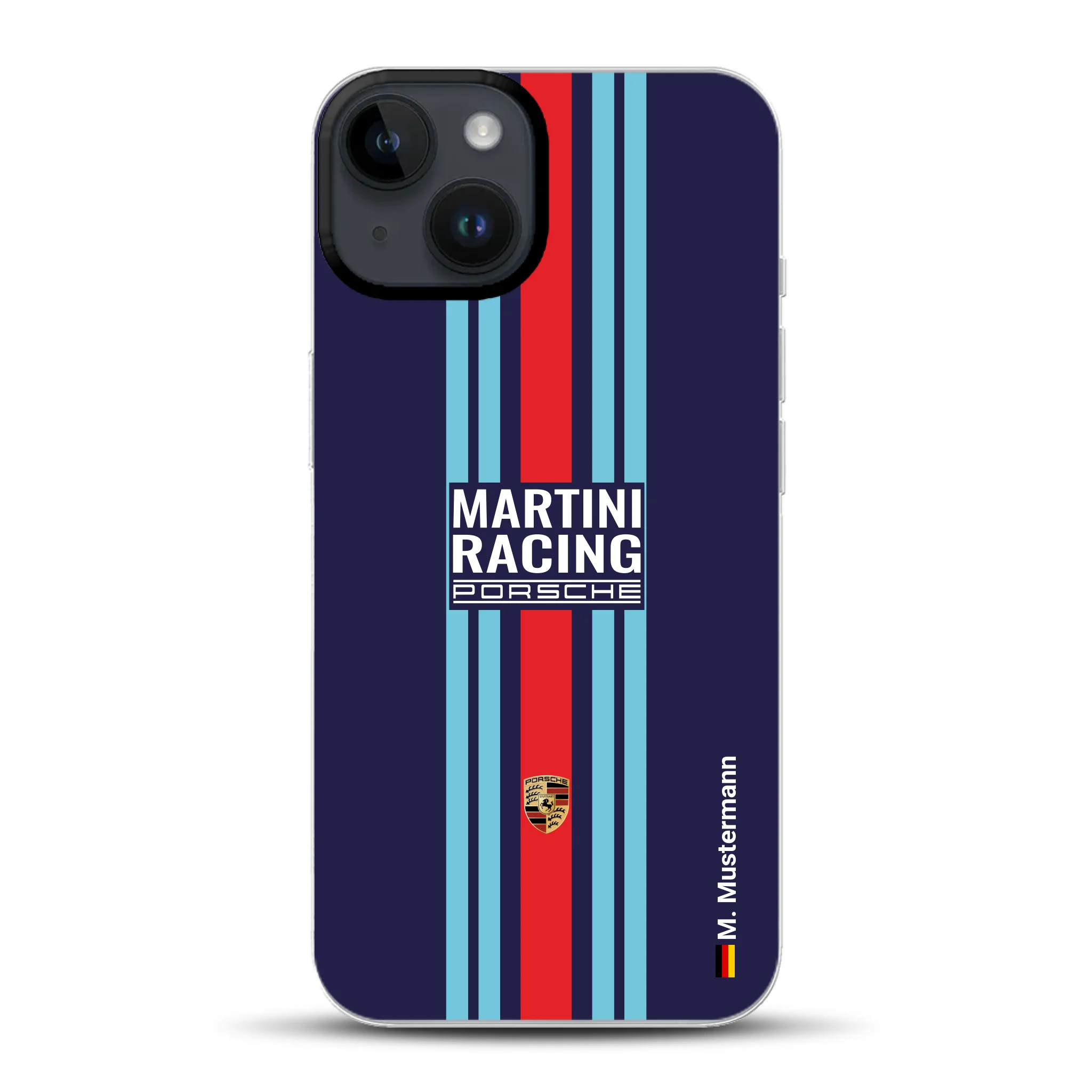 Martini Porsche Livery #2 - Individuelle Hybrid Hülle mit MagSafe