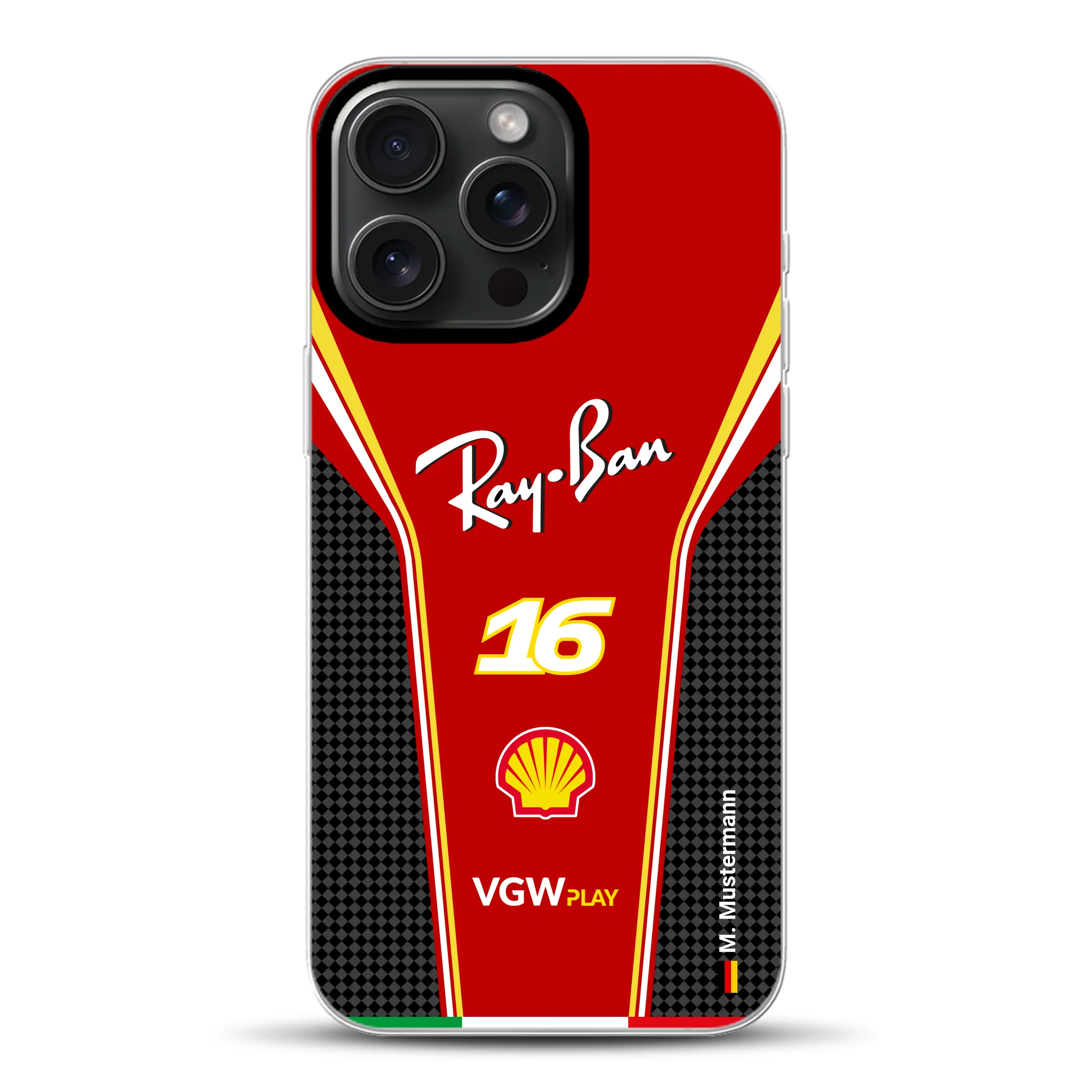 Ferrari F1 2024 Livery - Coque hybride personnalisée avec MagSafe