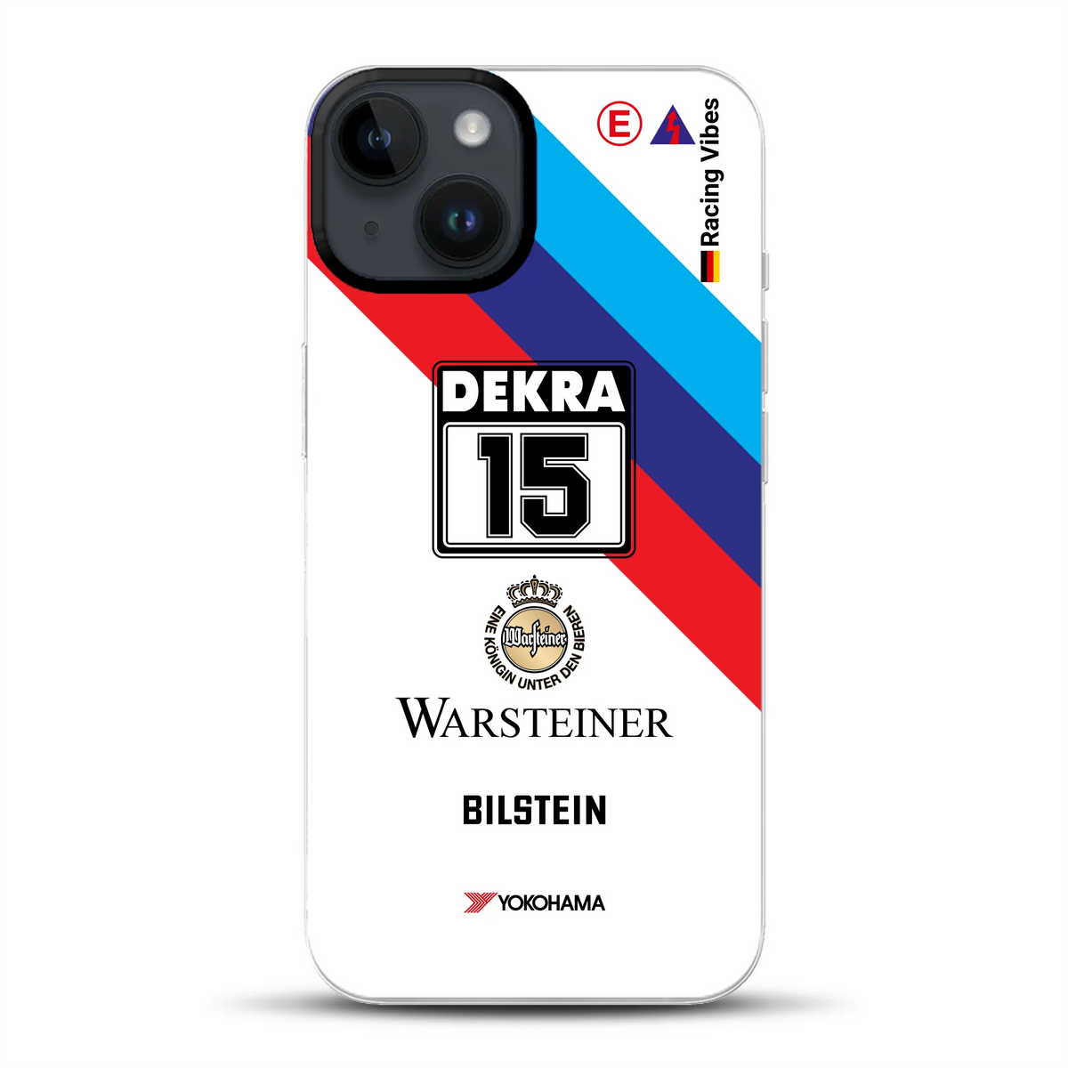 M3 E30 #15 DTM Champion 1989 Livery - Cover ibrida personalizzata con MagSafe