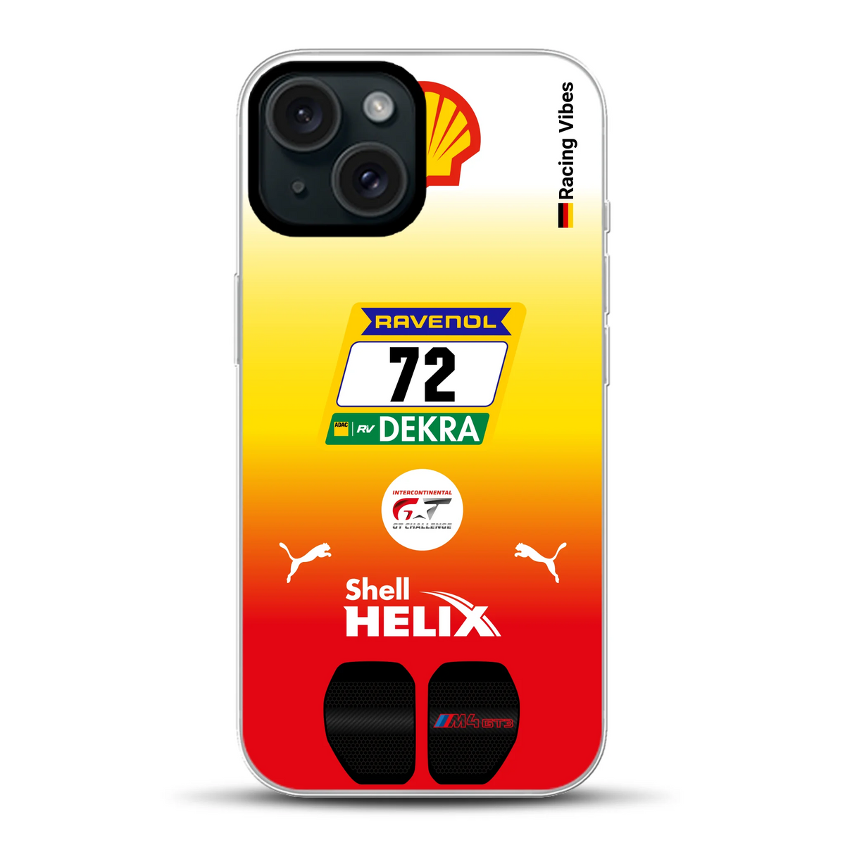 RMG M4 GT3 #72 24h Nürburgring 2024 Livery - Cover ibrida personalizzata con MagSafe