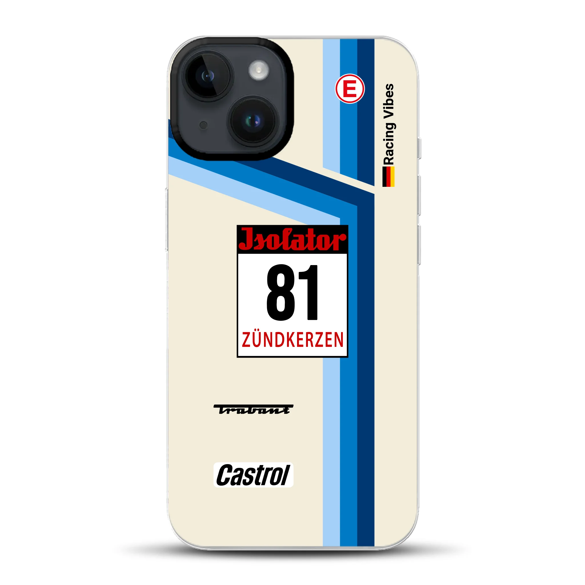 Trabant P800 RS Sachsenring Livery - Individuelle Hybrid Hülle mit MagSafe