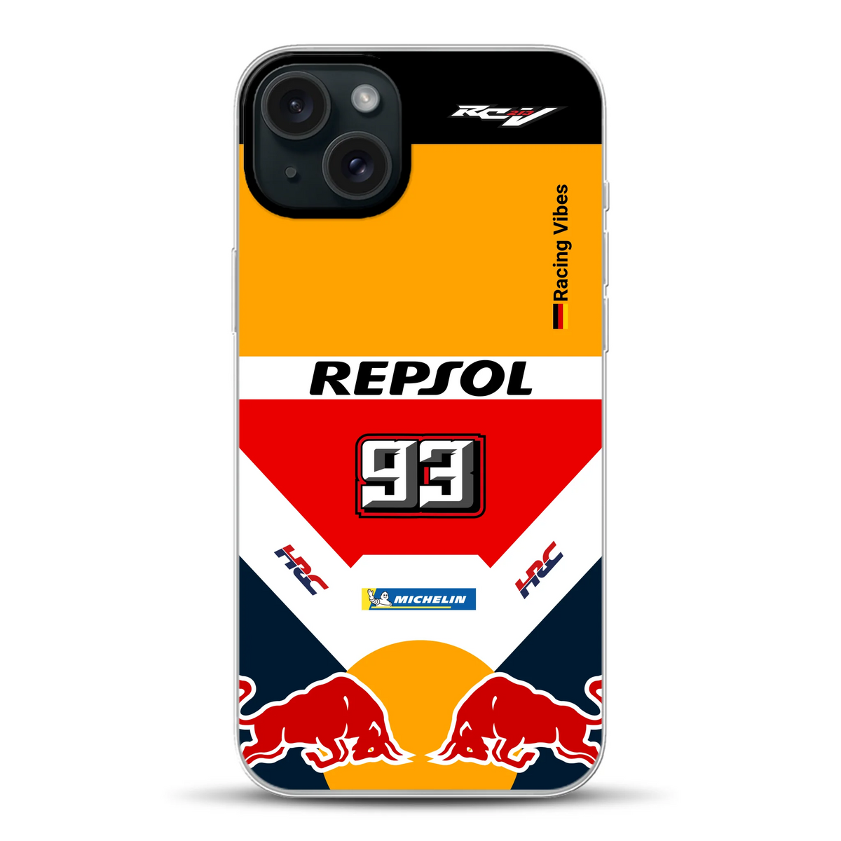 RC213V MotoGP Marc Márquez 2019 Champion Livery - Cover ibrida personalizzata con MagSafe