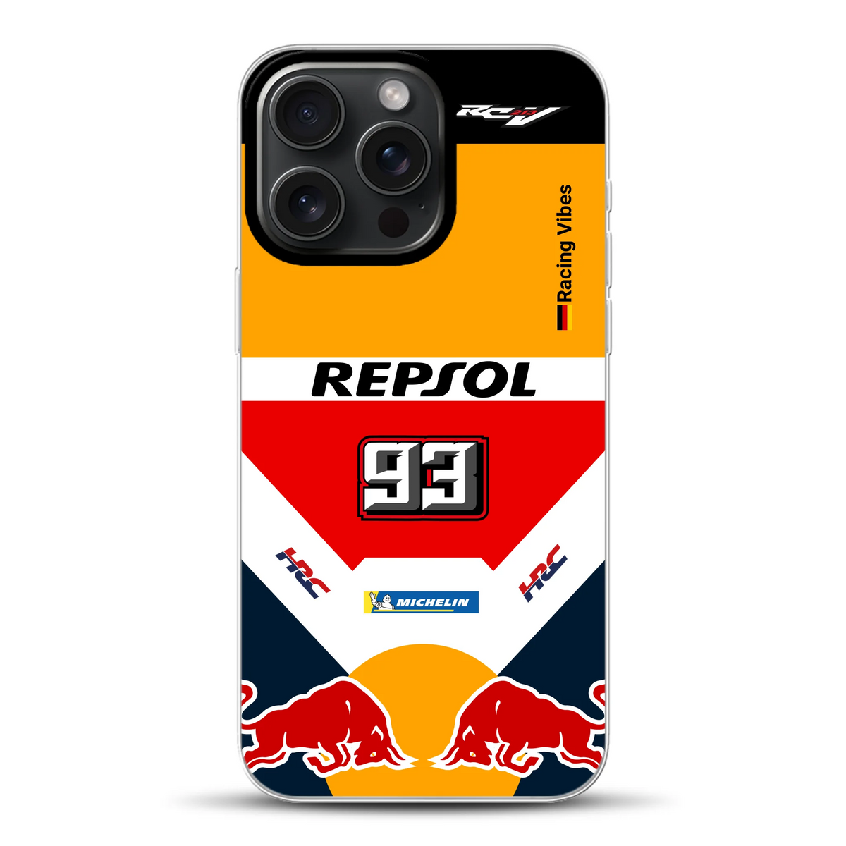 RC213V MotoGP Marc Márquez 2019 Champion Livery - Cover ibrida personalizzata con MagSafe