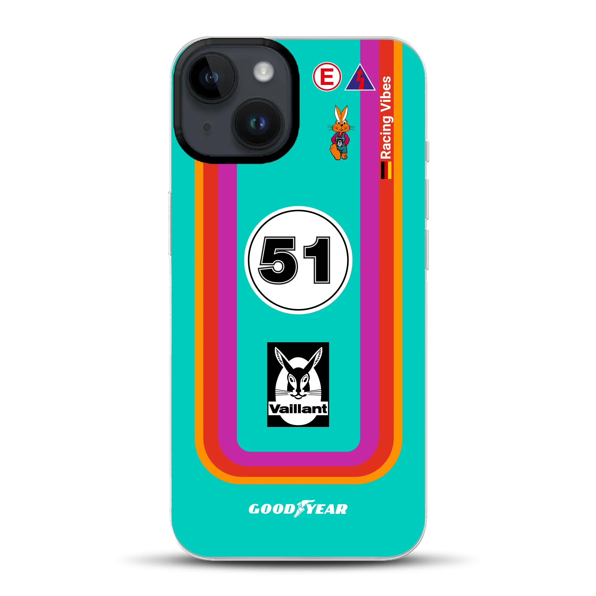 Porsche 935 K3 Vaillant Kremer Racing 1977 Livery - Coque hybride personnalisée avec MagSafe
