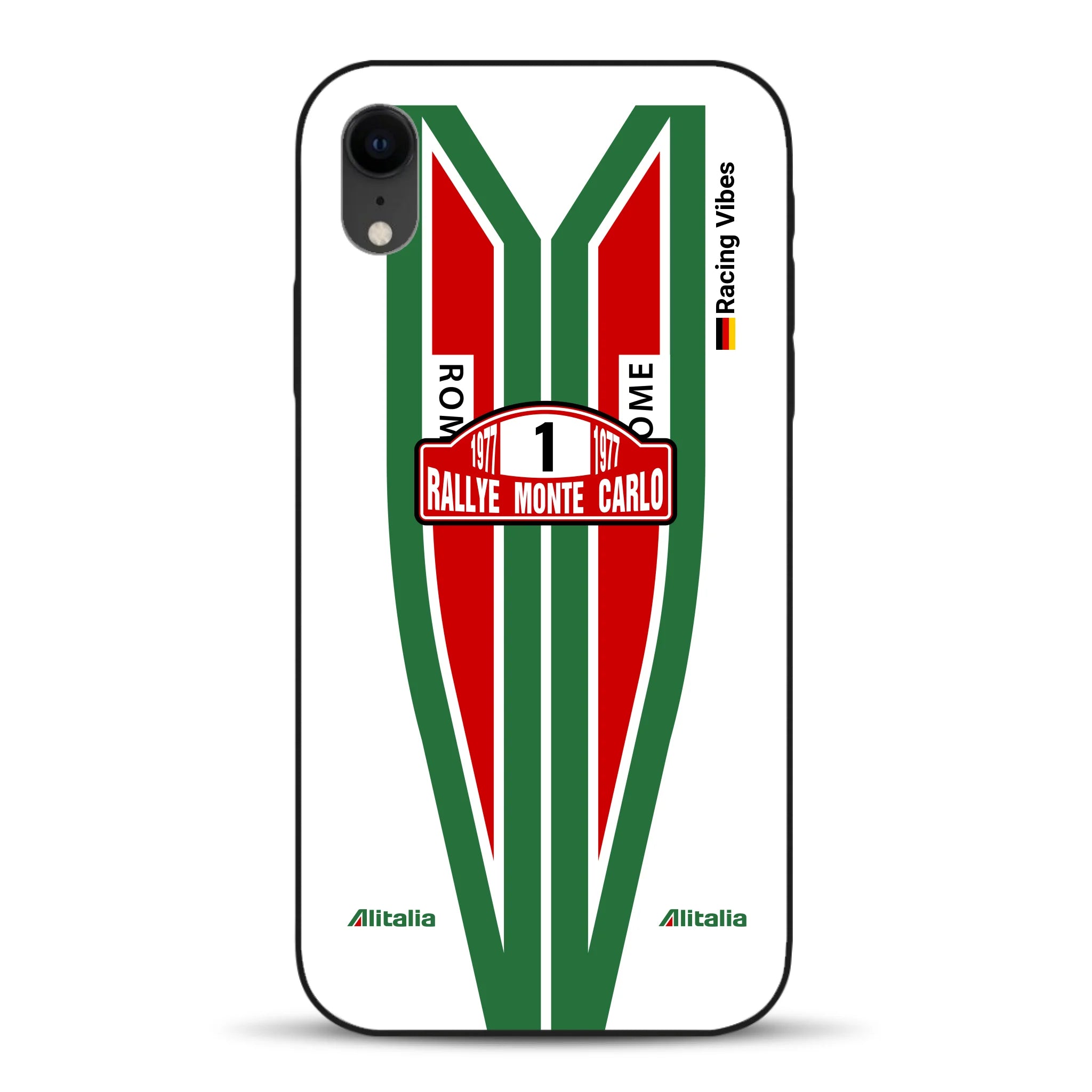 Lancia Stratos Alitalia 1977 Livery - Housse de téléphone portable personnalisée pour iPhone