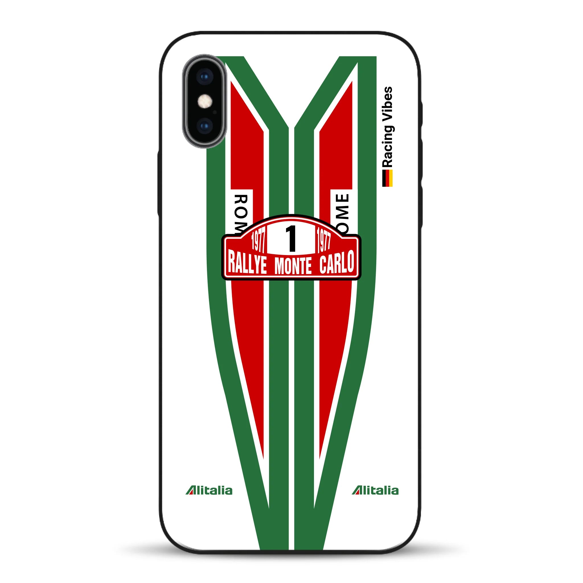 Lancia Stratos Alitalia 1977 Livery - Housse de téléphone portable personnalisée pour iPhone