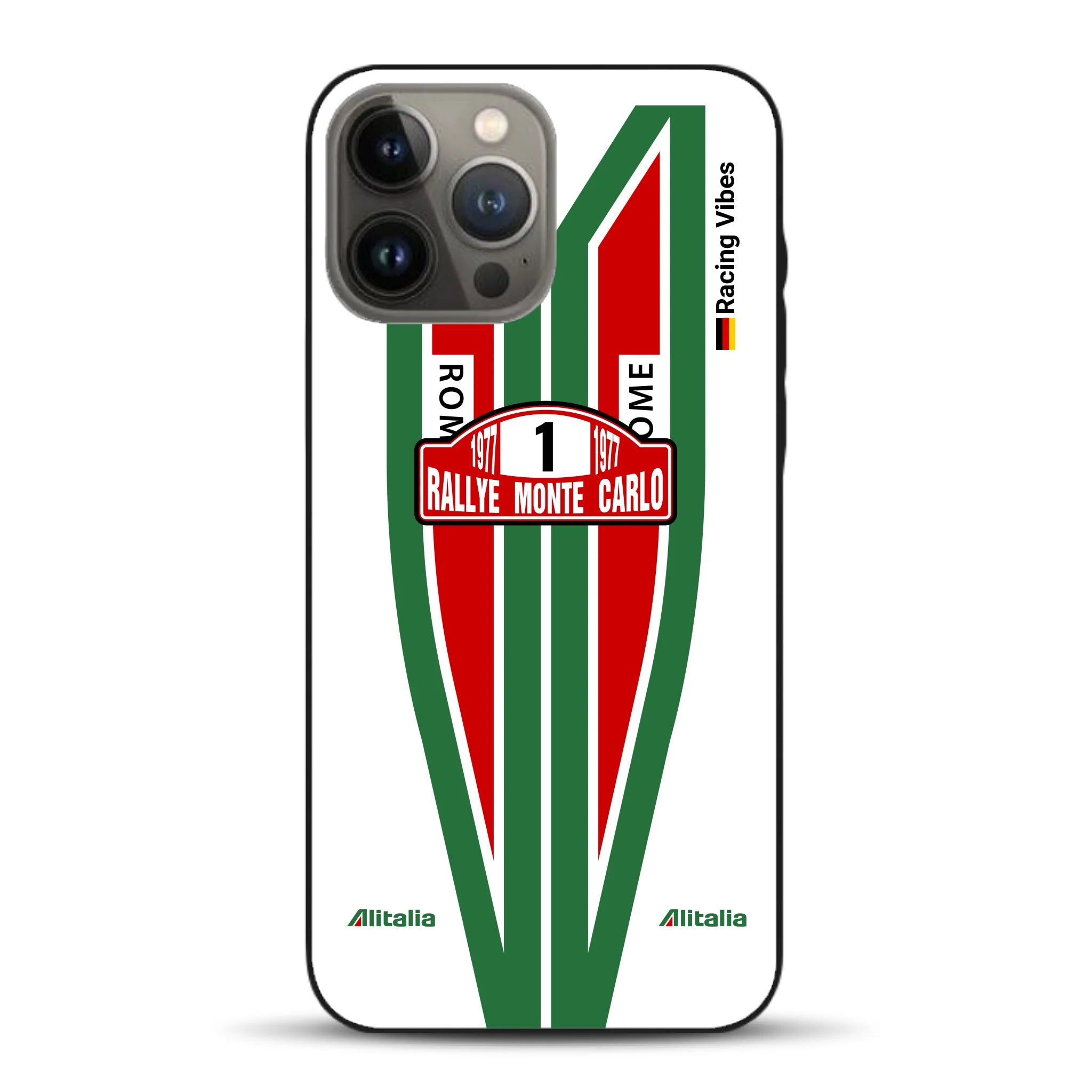 Lancia Stratos Alitalia 1977 Livery - Housse de téléphone portable personnalisée pour iPhone