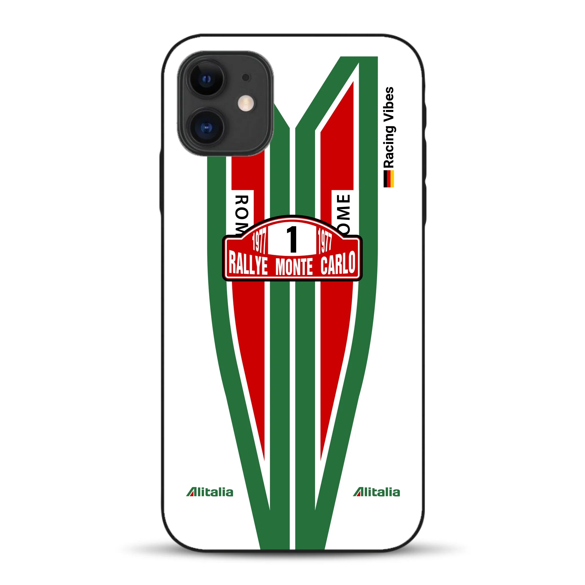 Lancia Stratos Alitalia 1977 Livery - Housse de téléphone portable personnalisée pour iPhone