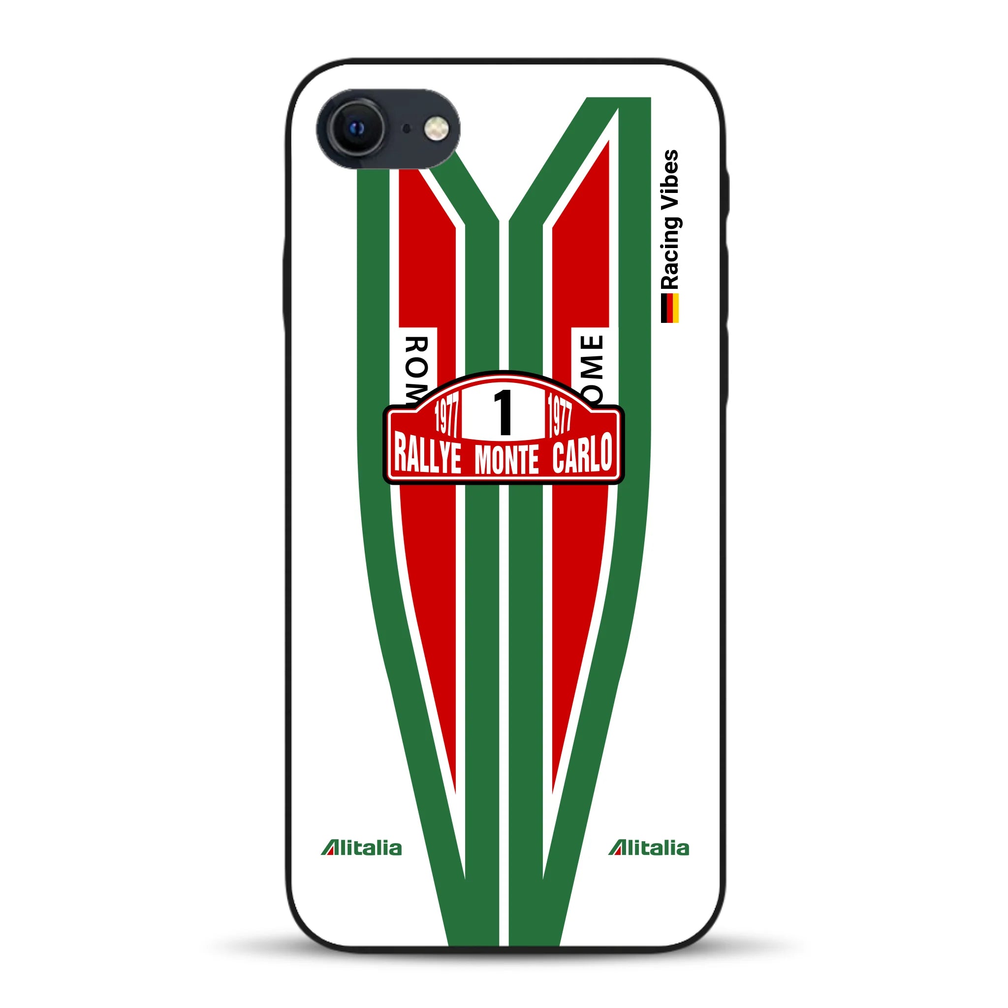 Lancia Stratos Alitalia 1977 Livery - Housse de téléphone portable personnalisée pour iPhone