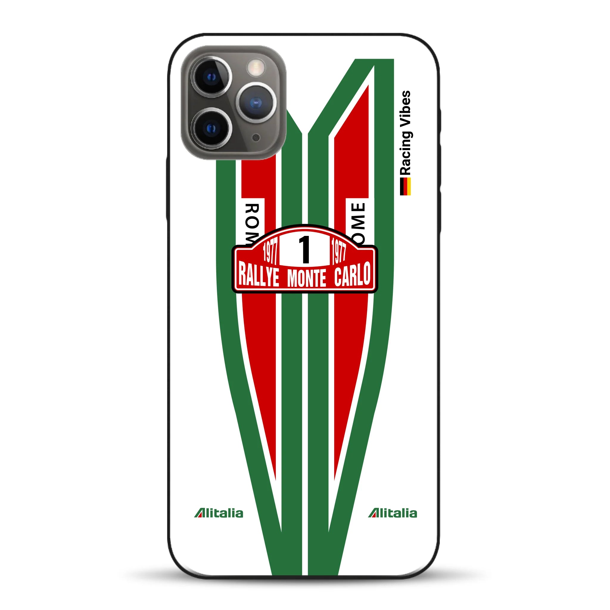 Lancia Stratos Alitalia 1977 Livery - Housse de téléphone portable personnalisée pour iPhone