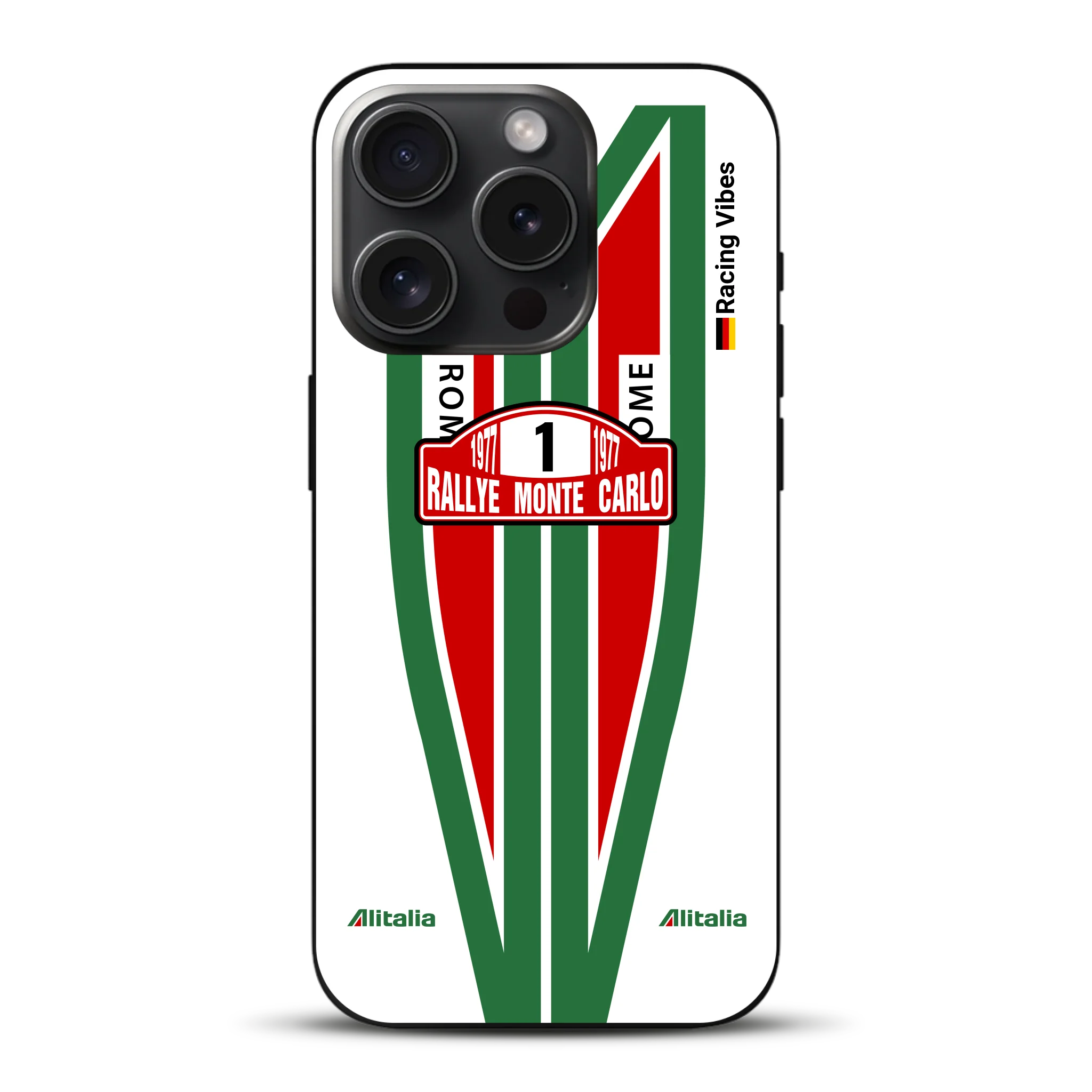 Lancia Stratos Alitalia 1977 Livery - Housse de téléphone portable personnalisée pour iPhone