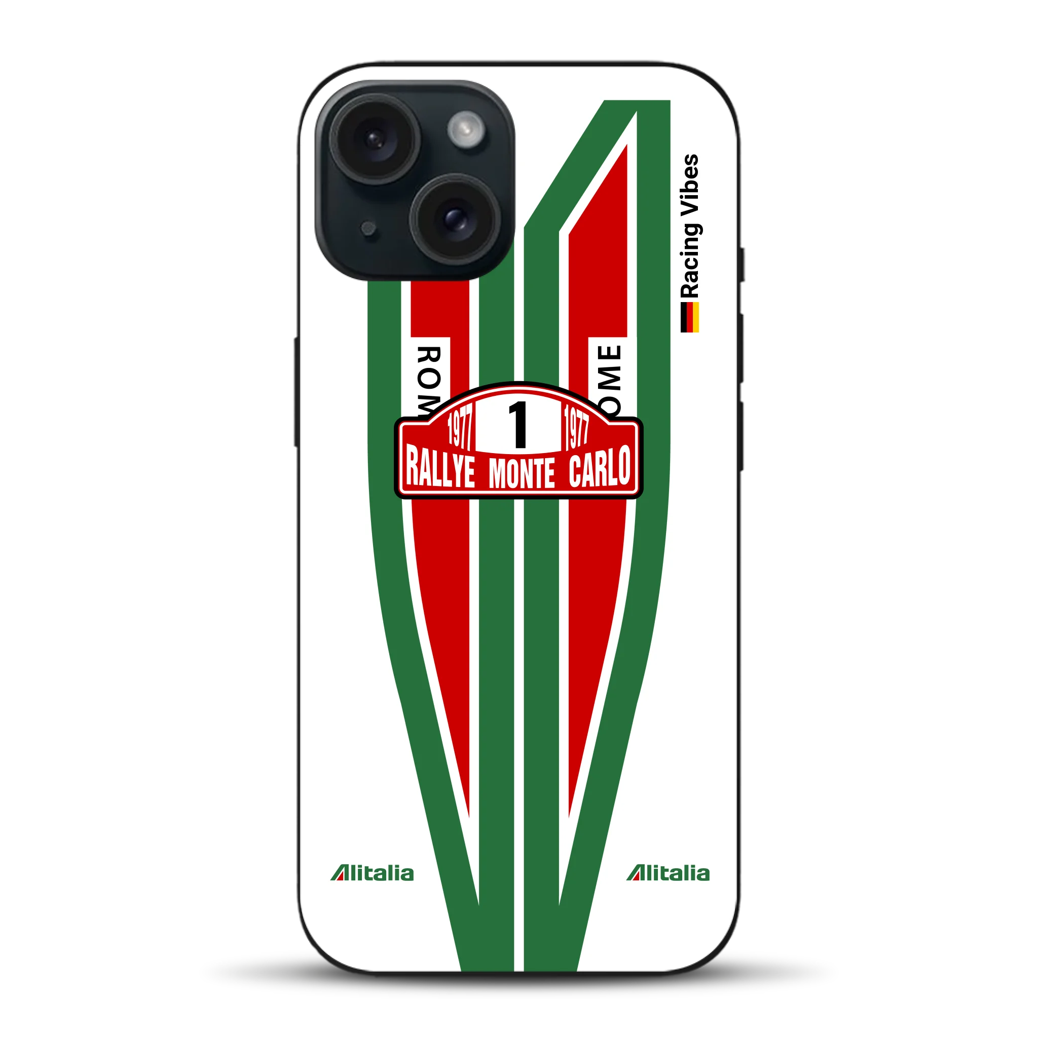 Lancia Stratos Alitalia 1977 Livery - Housse de téléphone portable personnalisée pour iPhone
