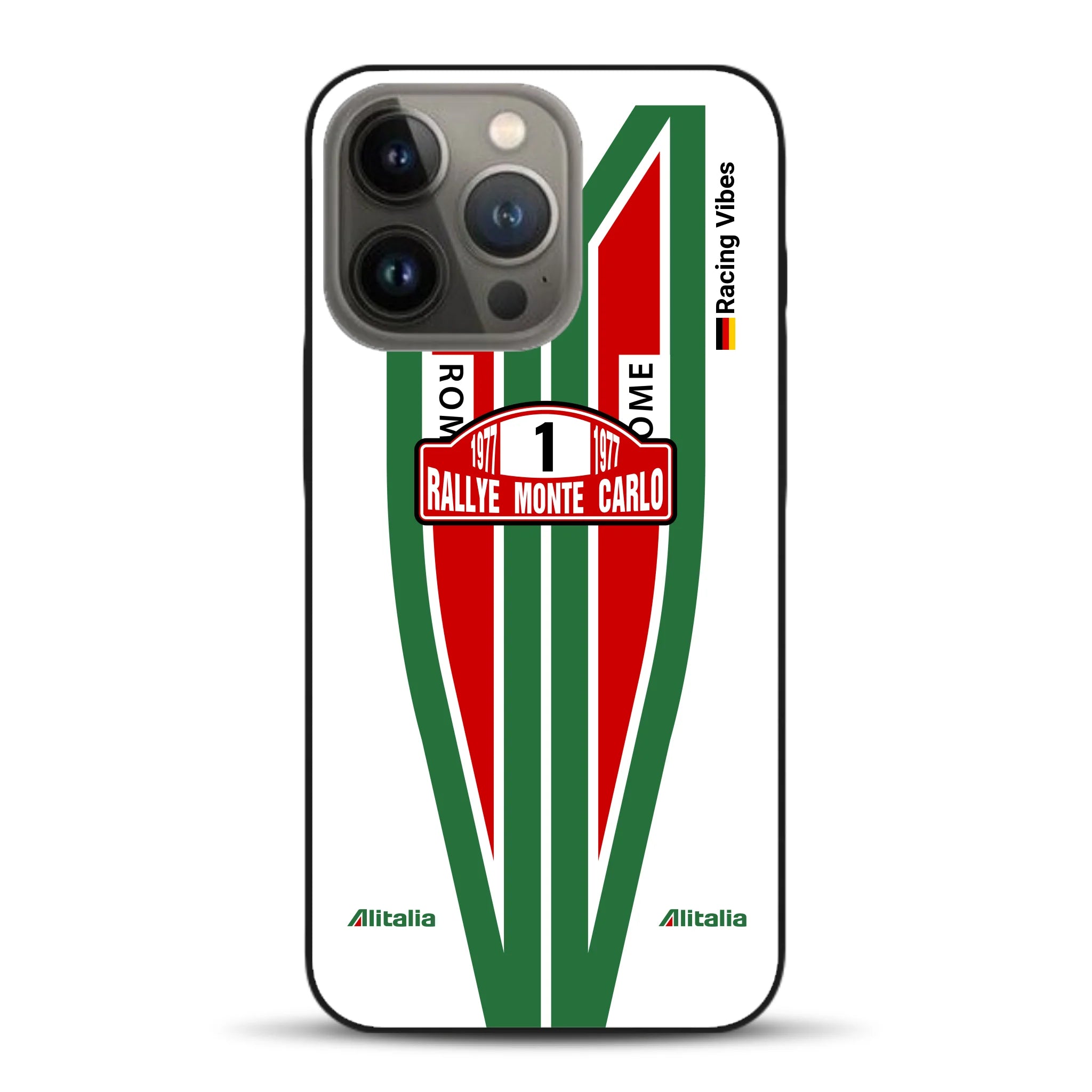 Lancia Stratos Alitalia 1977 Livery - Housse de téléphone portable personnalisée pour iPhone
