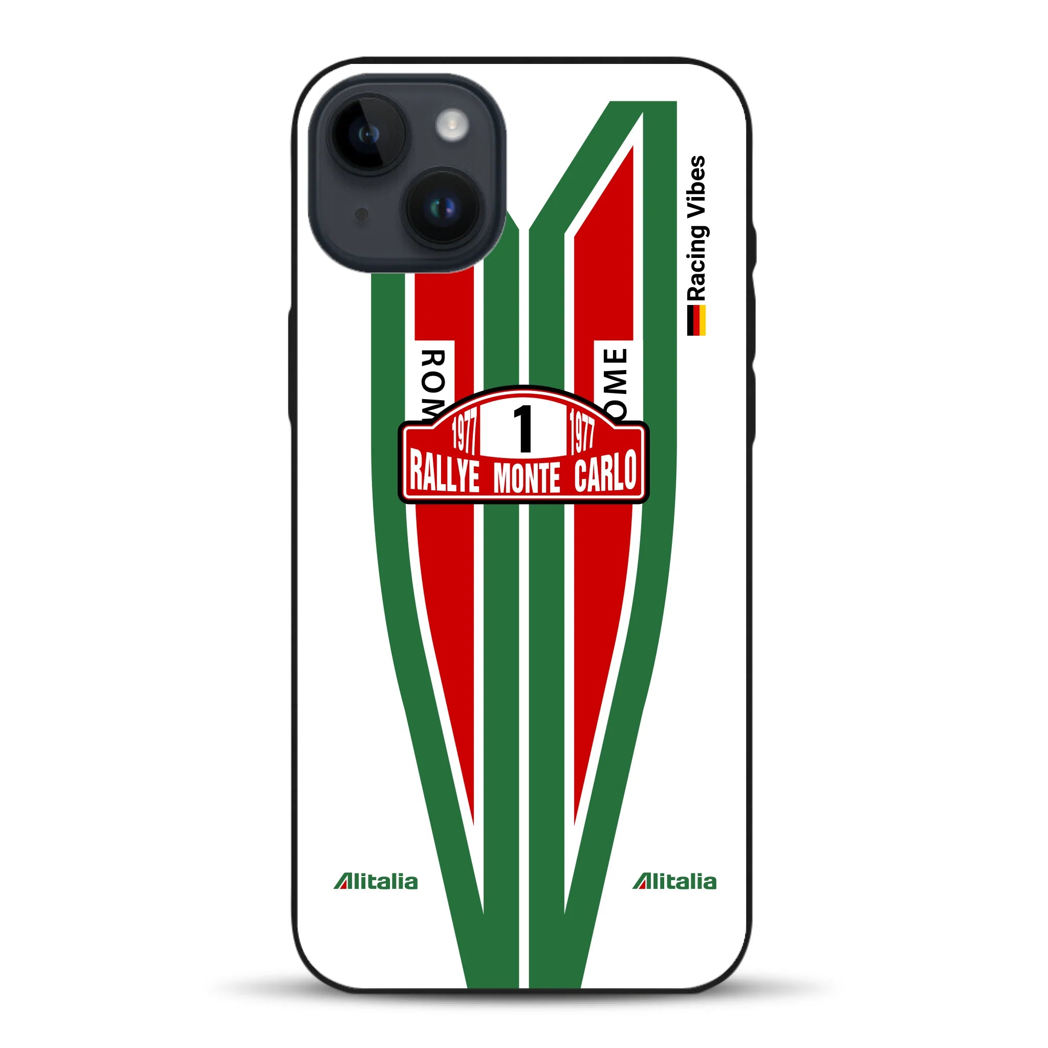 Lancia Stratos Alitalia 1977 Livery - Housse de téléphone portable personnalisée pour iPhone