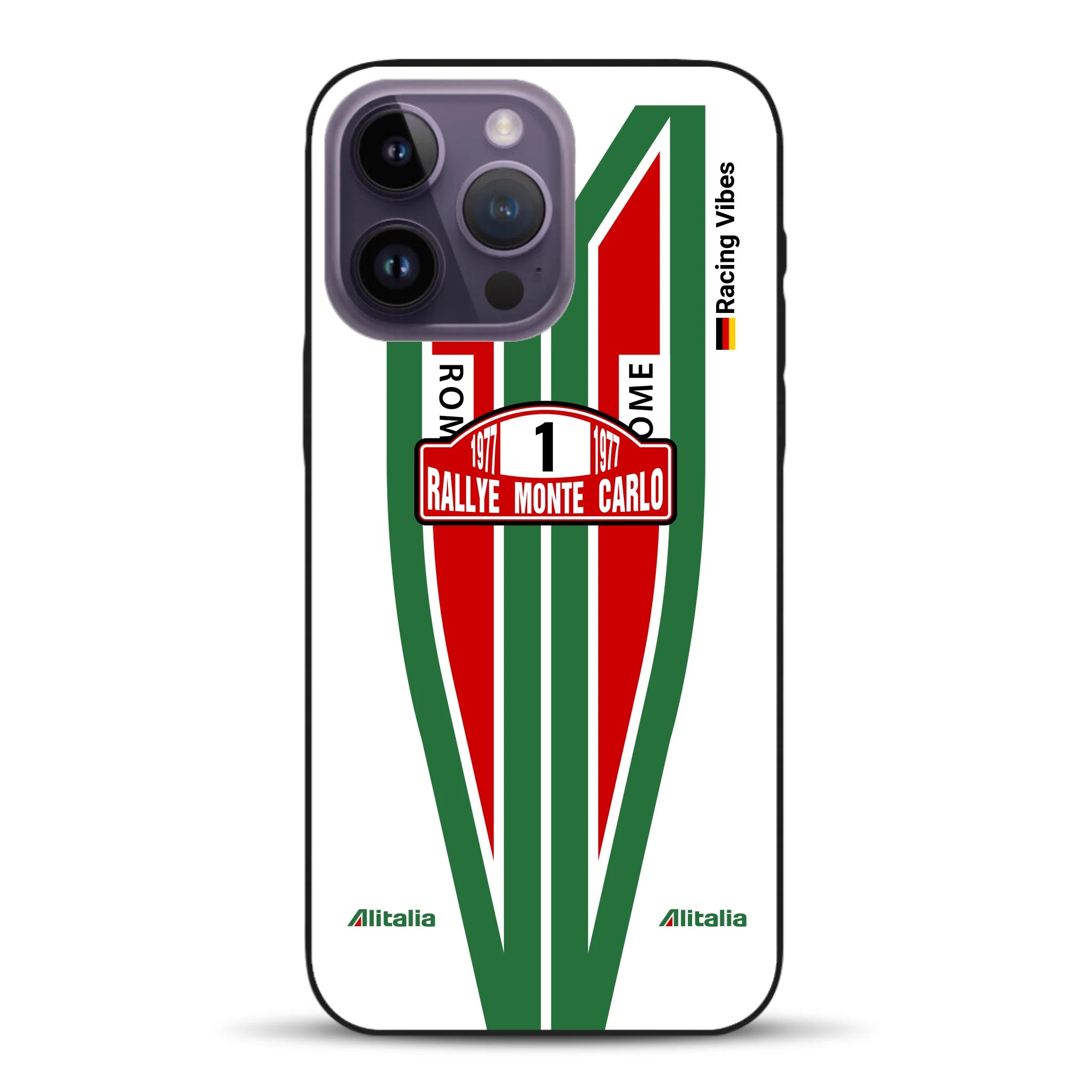 Lancia Stratos Alitalia 1977 Livery - Housse de téléphone portable personnalisée pour iPhone