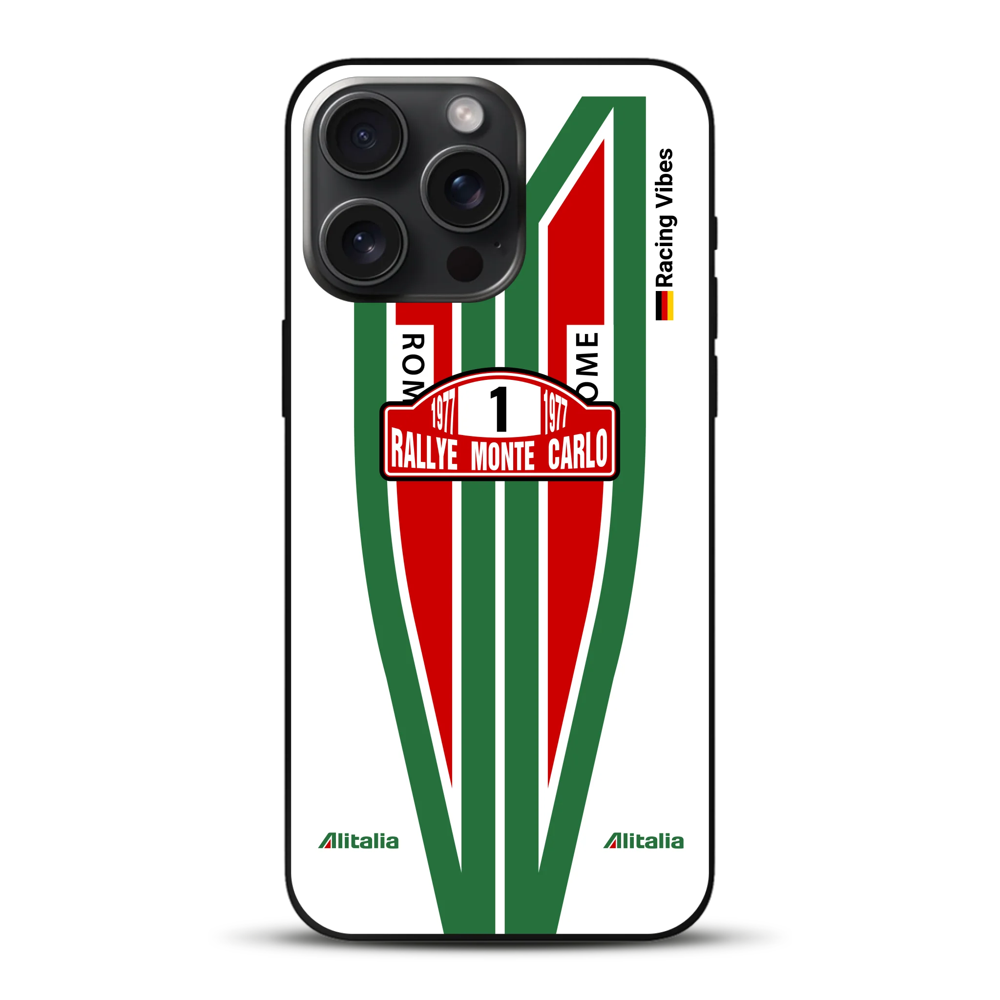 Lancia Stratos Alitalia 1977 Livery - Housse de téléphone portable personnalisée pour iPhone