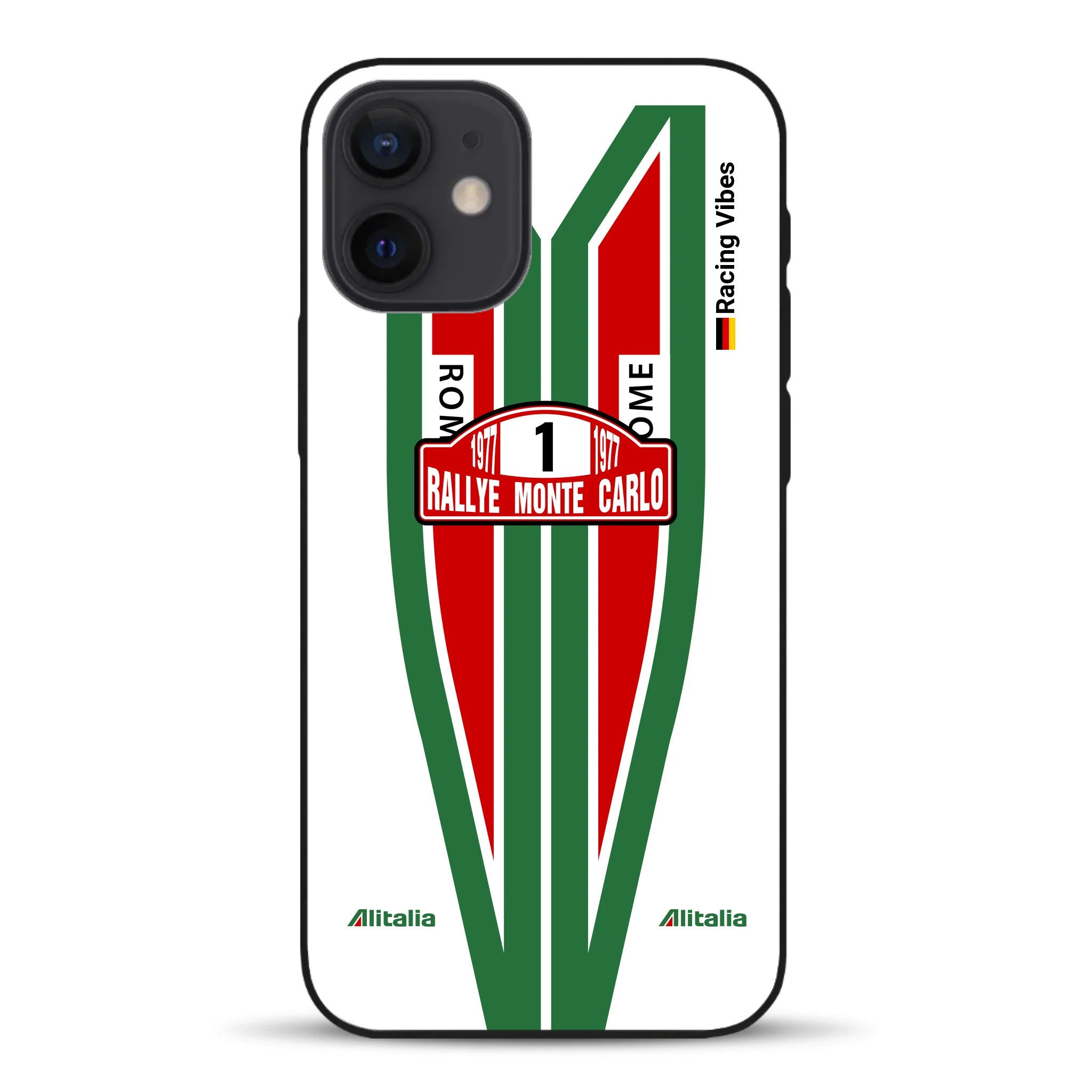 Lancia Stratos Alitalia 1977 Livery - Housse de téléphone portable personnalisée pour iPhone