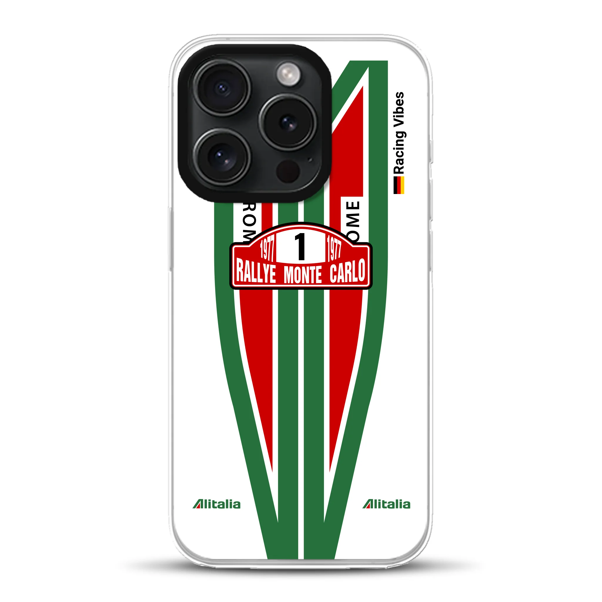 Lancia Stratos Alitalia 1977 Livery - Housse de téléphone portable personnalisée pour iPhone