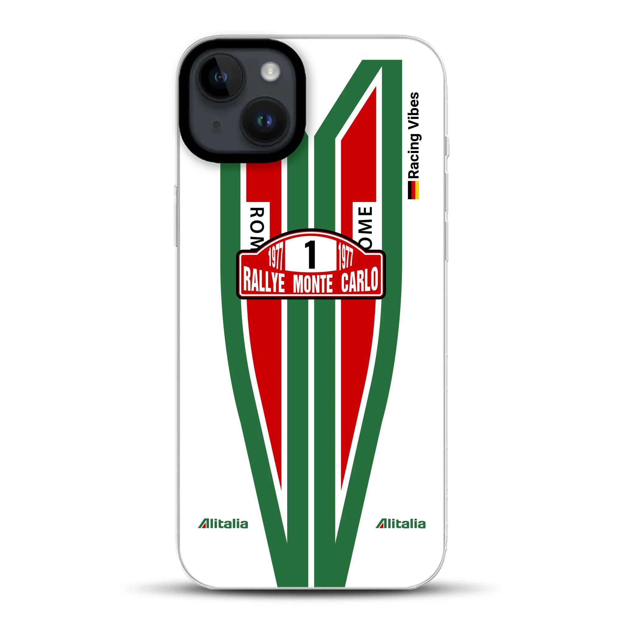 Lancia Stratos Alitalia 1977 Livery - Housse de téléphone portable personnalisée pour iPhone