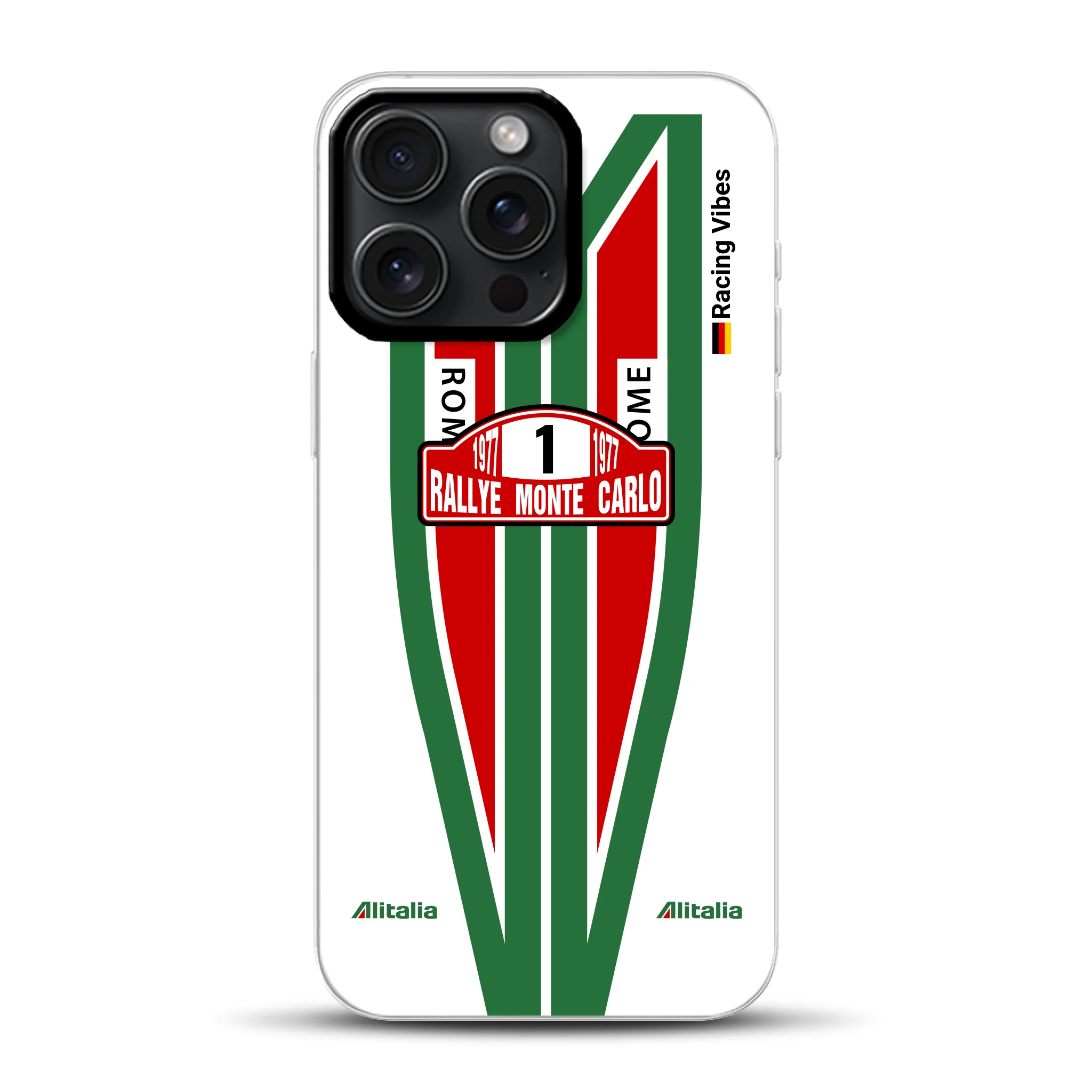 Lancia Stratos Alitalia 1977 Livery - Housse de téléphone portable personnalisée pour iPhone