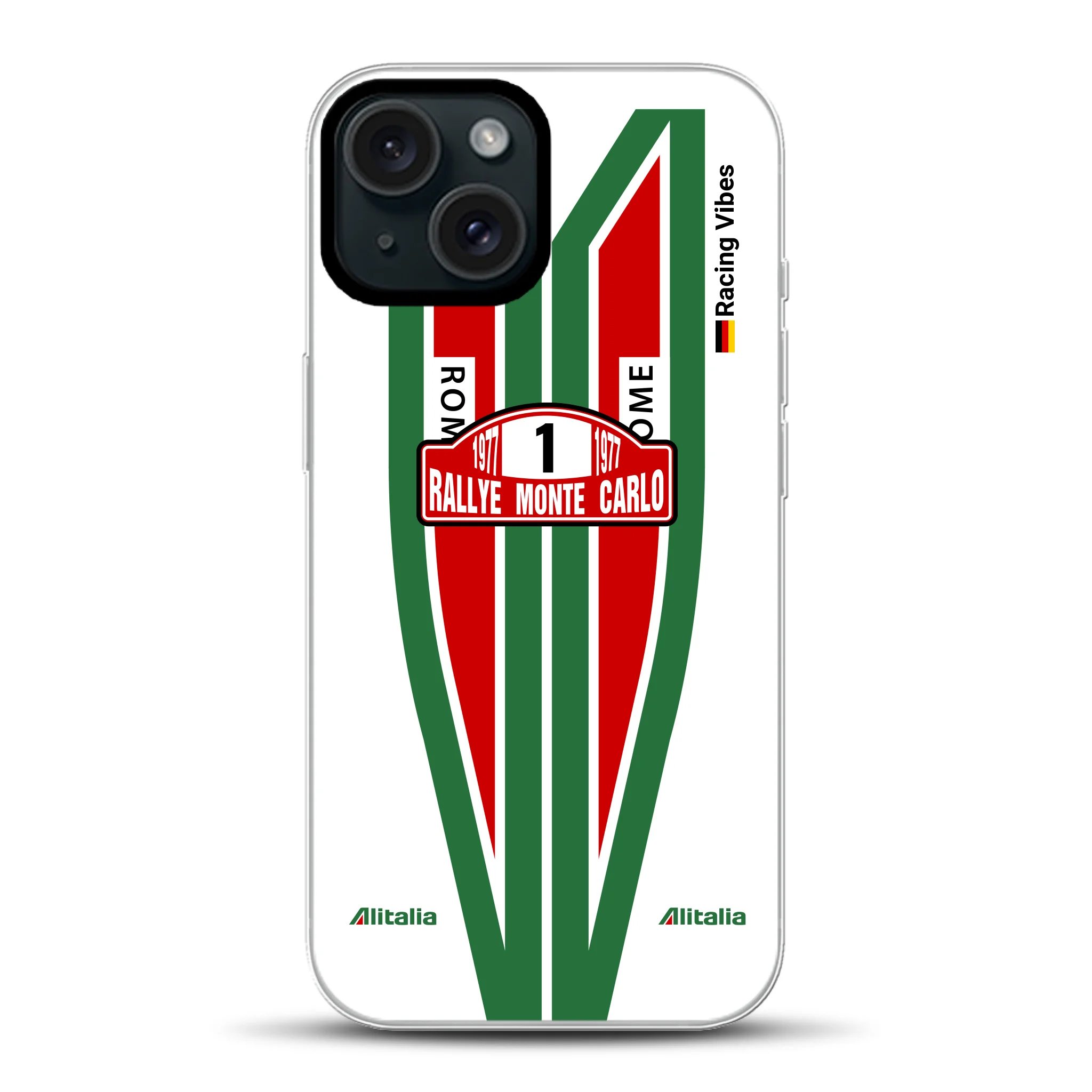 Lancia Stratos Alitalia 1977 Livery - Housse de téléphone portable personnalisée pour iPhone