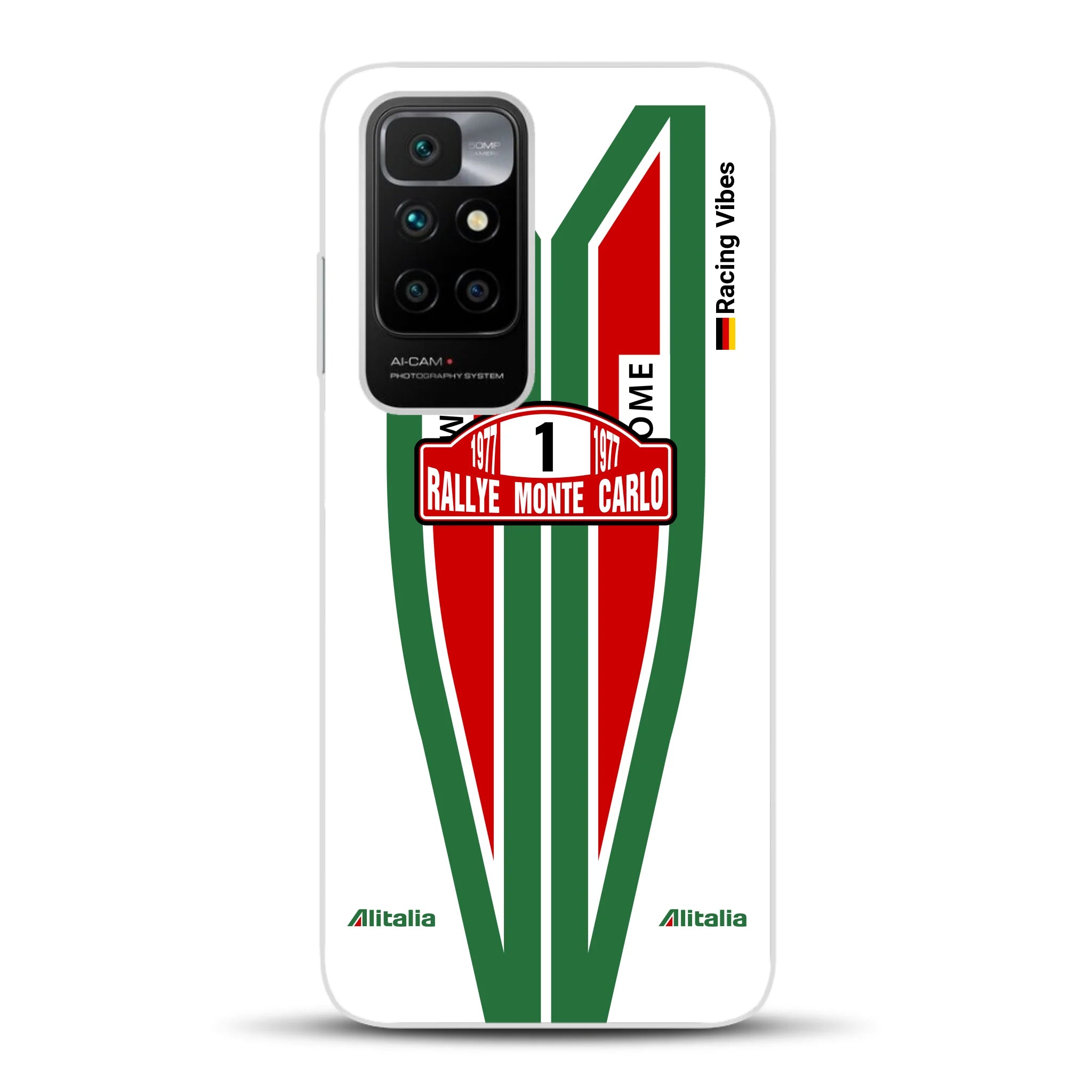 Lancia Stratos Alitalia 1977 Livery - Housse de téléphone portable personnalisée pour Xiaomi