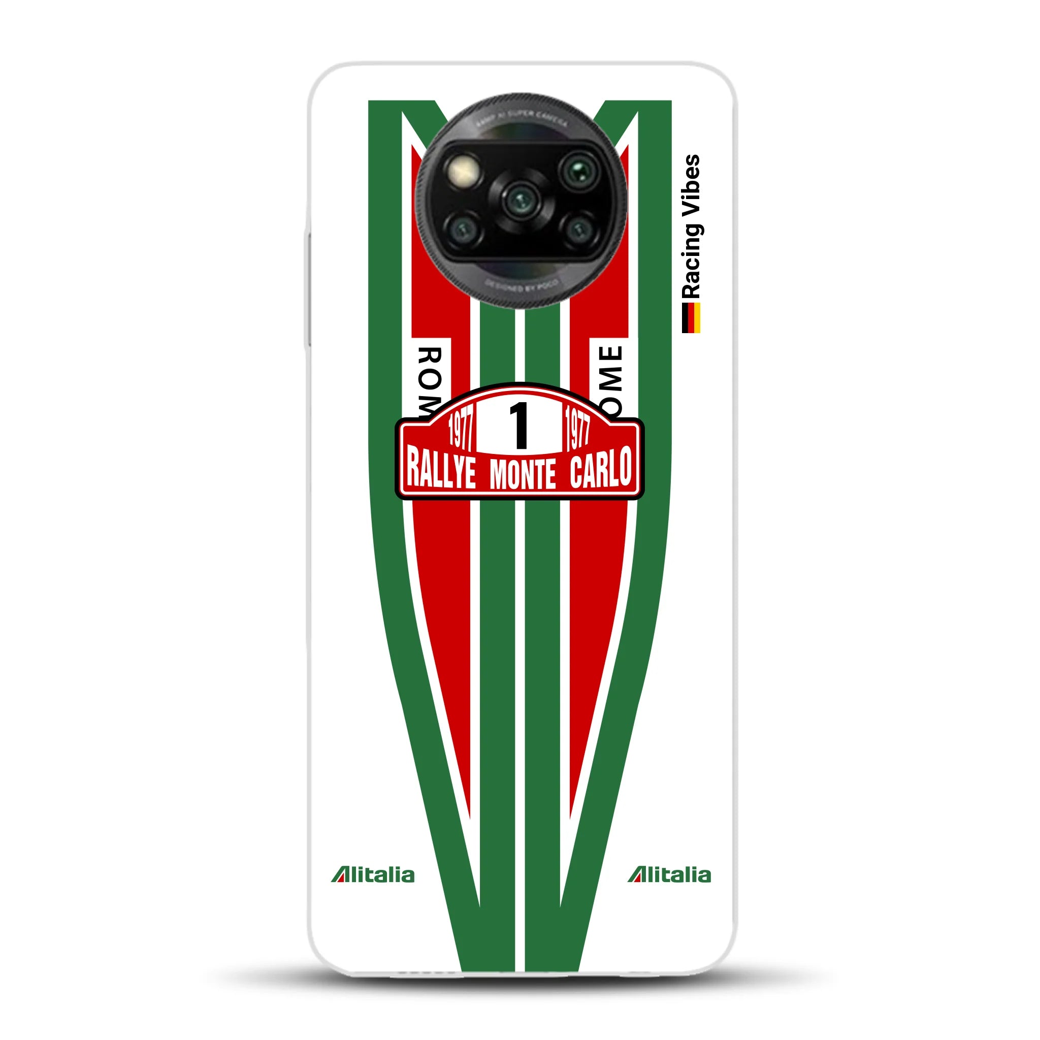 Lancia Stratos Alitalia 1977 Livery - Housse de téléphone portable personnalisée pour Xiaomi