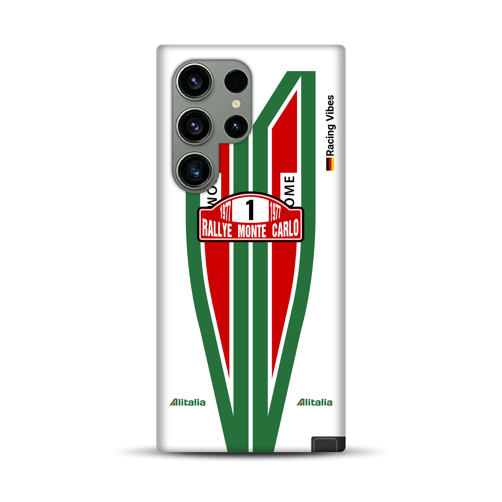 Lancia Stratos Alitalia 1977 Livery - Custodia premium personalizzata per Samsung