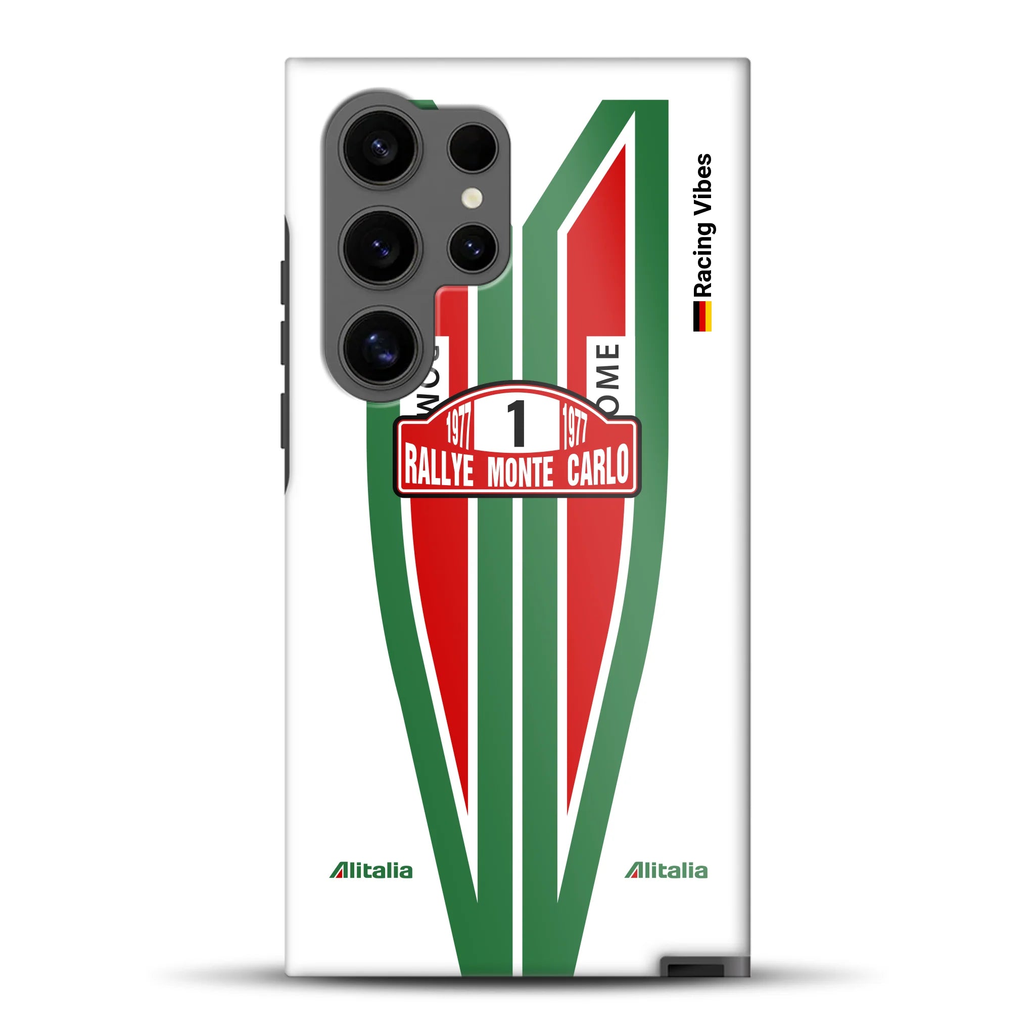 Lancia Stratos Alitalia 1977 Livery - Custodia premium personalizzata per Samsung