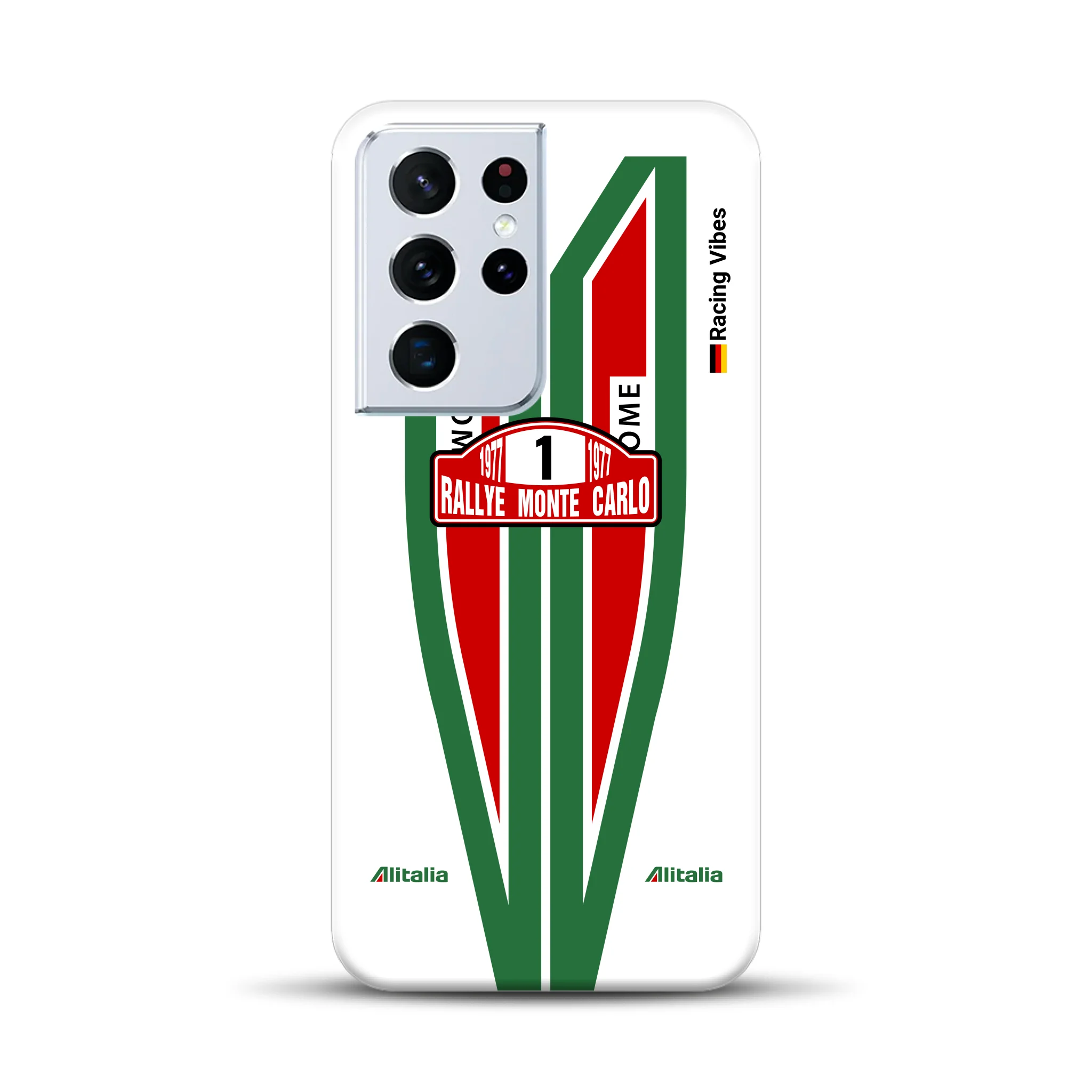 Lancia Stratos Alitalia 1977 Livery - Custodia premium personalizzata per Samsung