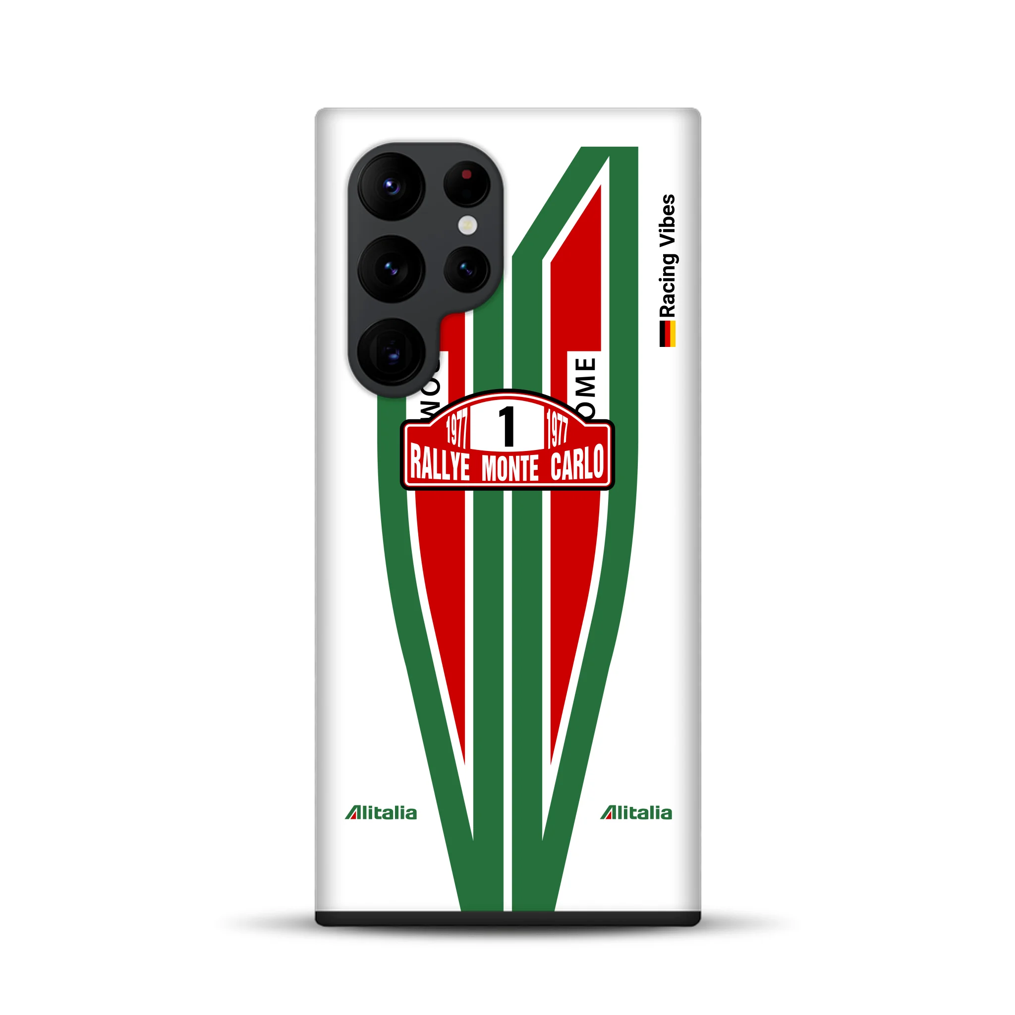 Lancia Stratos Alitalia 1977 Livery - Custodia premium personalizzata per Samsung