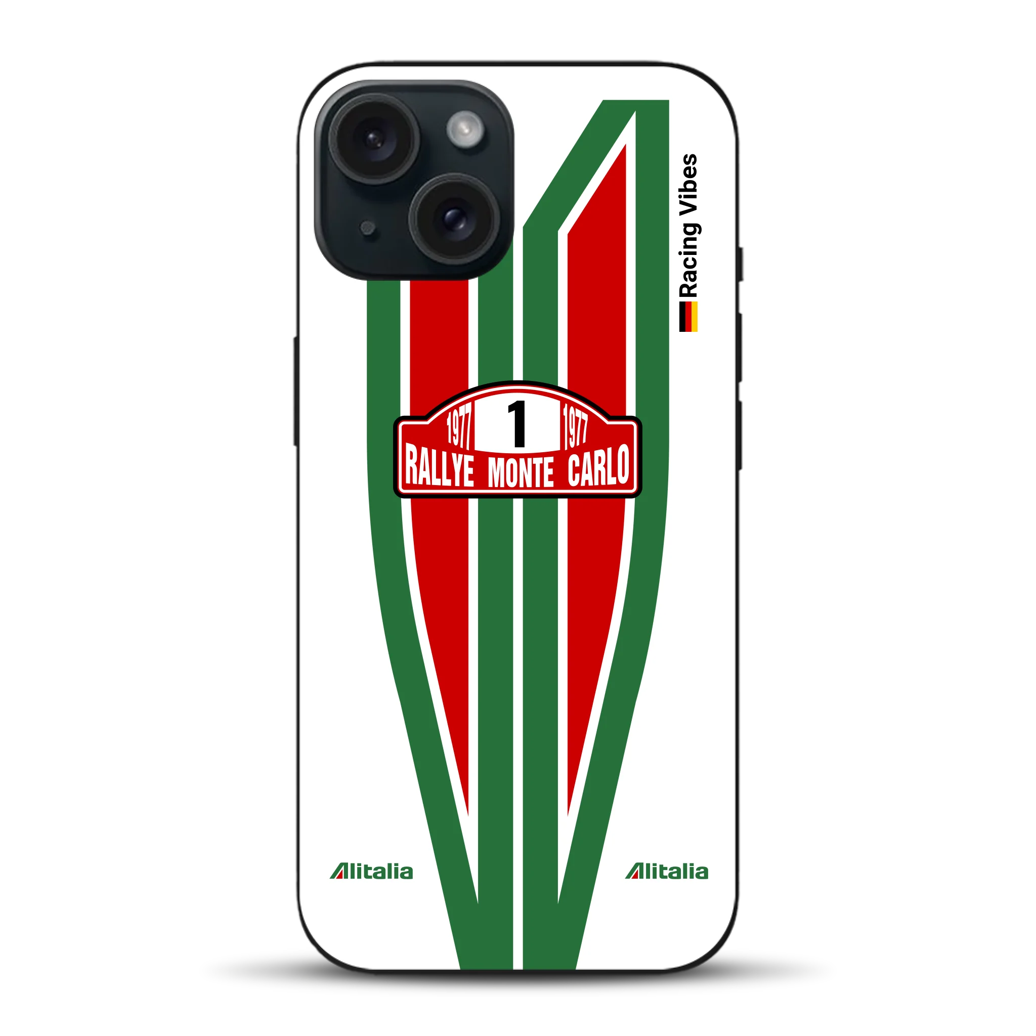 Lancia Stratos Alitalia 1977 Livery - Housse de téléphone portable personnalisée pour iPhone