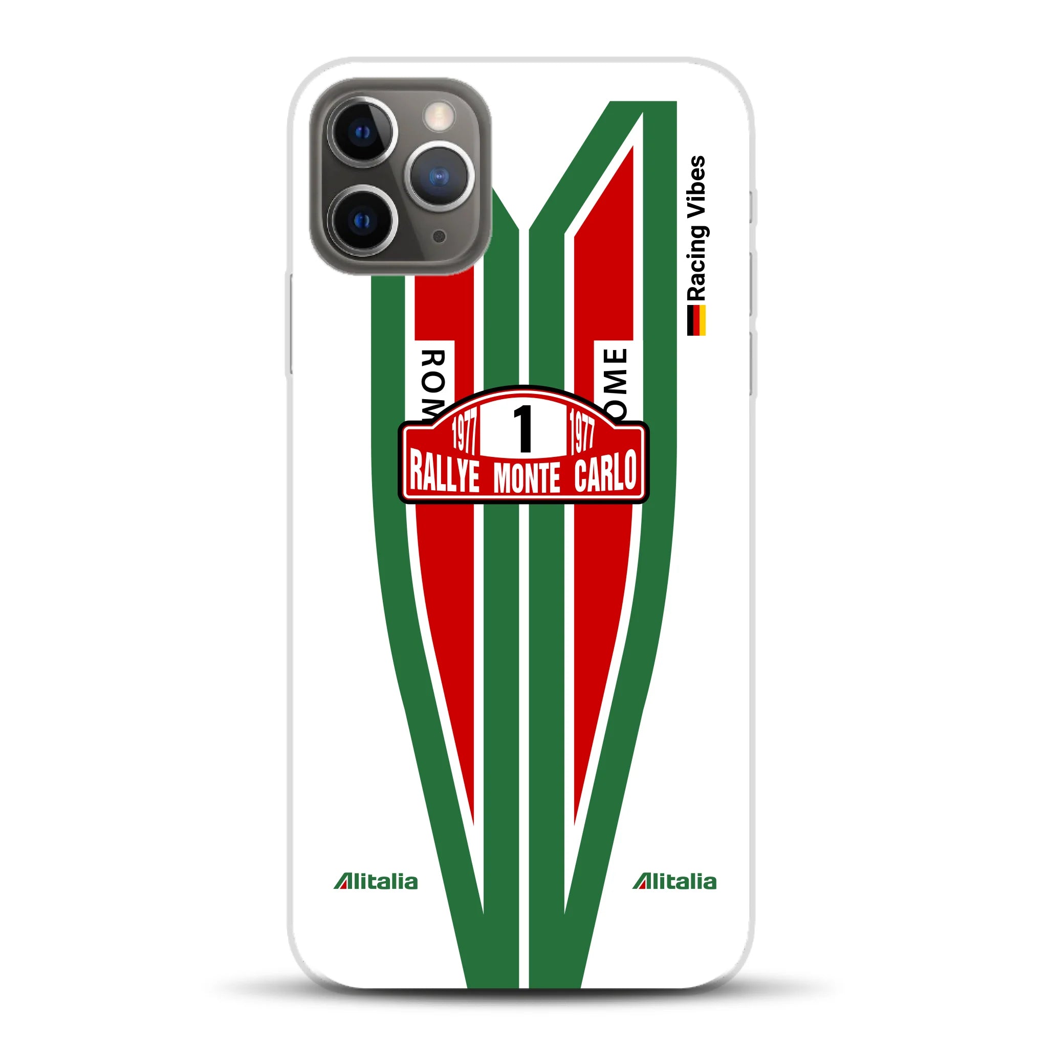 Lancia Stratos Alitalia 1977 Livery - Housse de téléphone portable personnalisée pour iPhone
