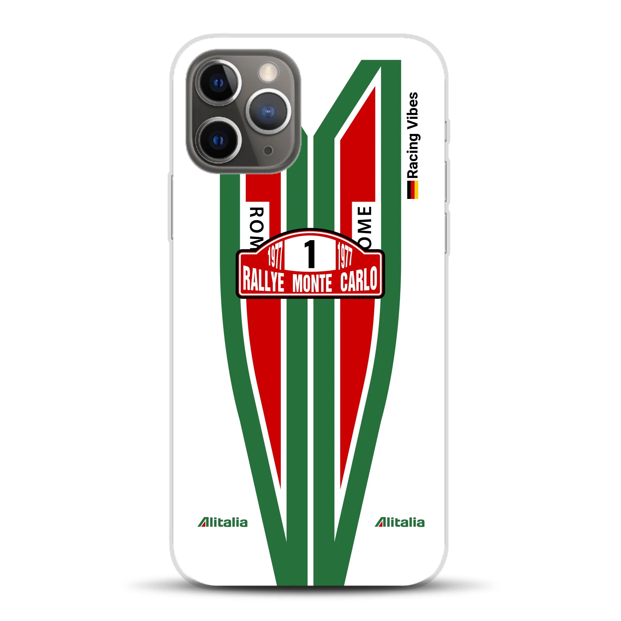 Lancia Stratos Alitalia 1977 Livery - Housse de téléphone portable personnalisée pour iPhone