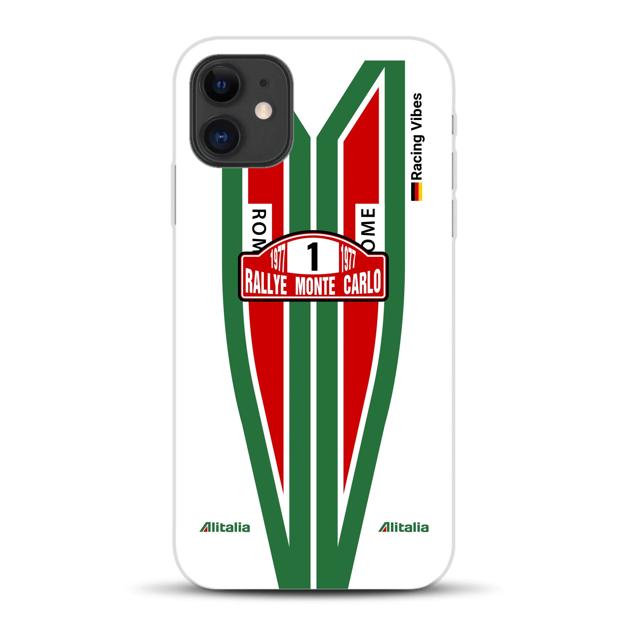 Lancia Stratos Alitalia 1977 Livery - Housse de téléphone portable personnalisée pour iPhone