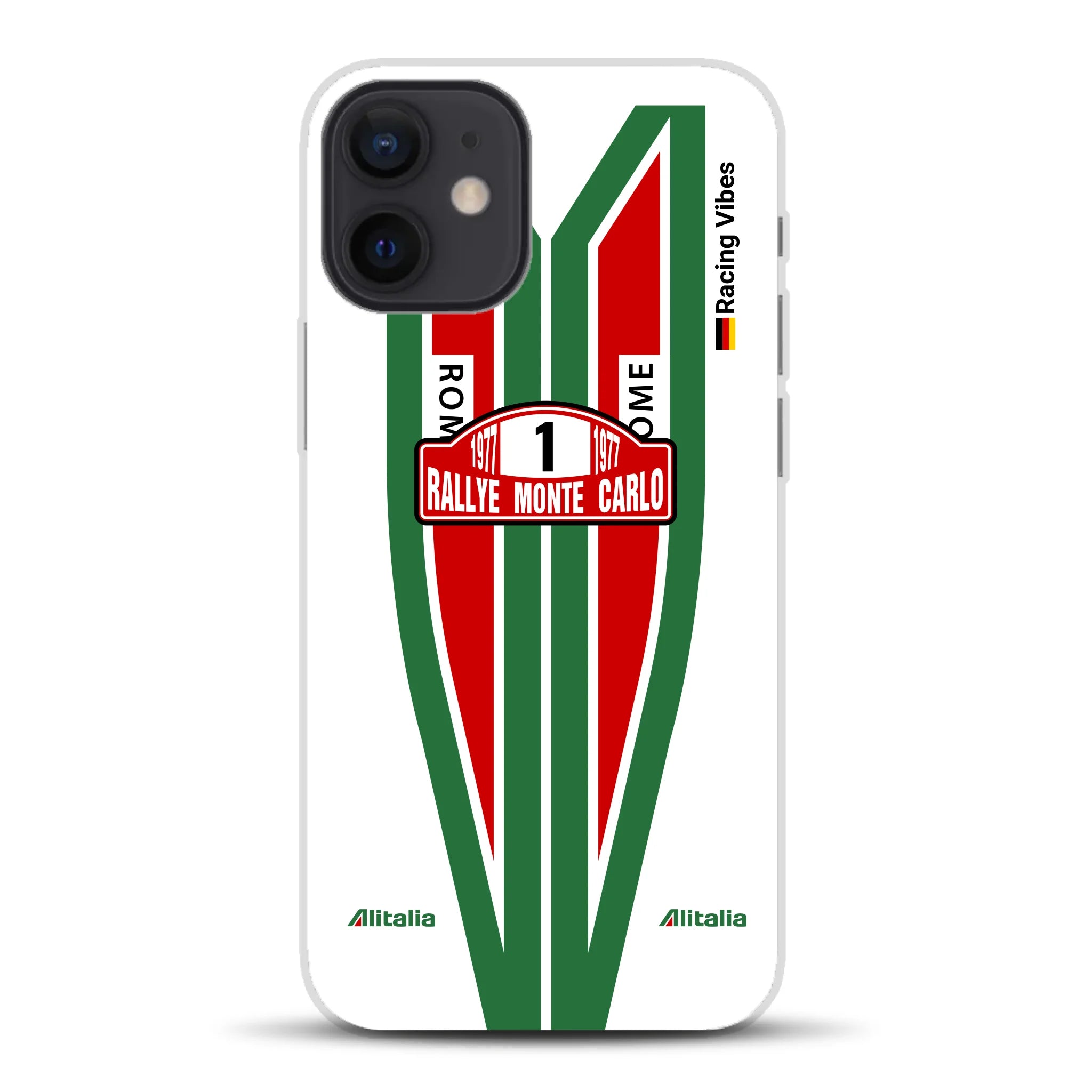 Lancia Stratos Alitalia 1977 Livery - Housse de téléphone portable personnalisée pour iPhone